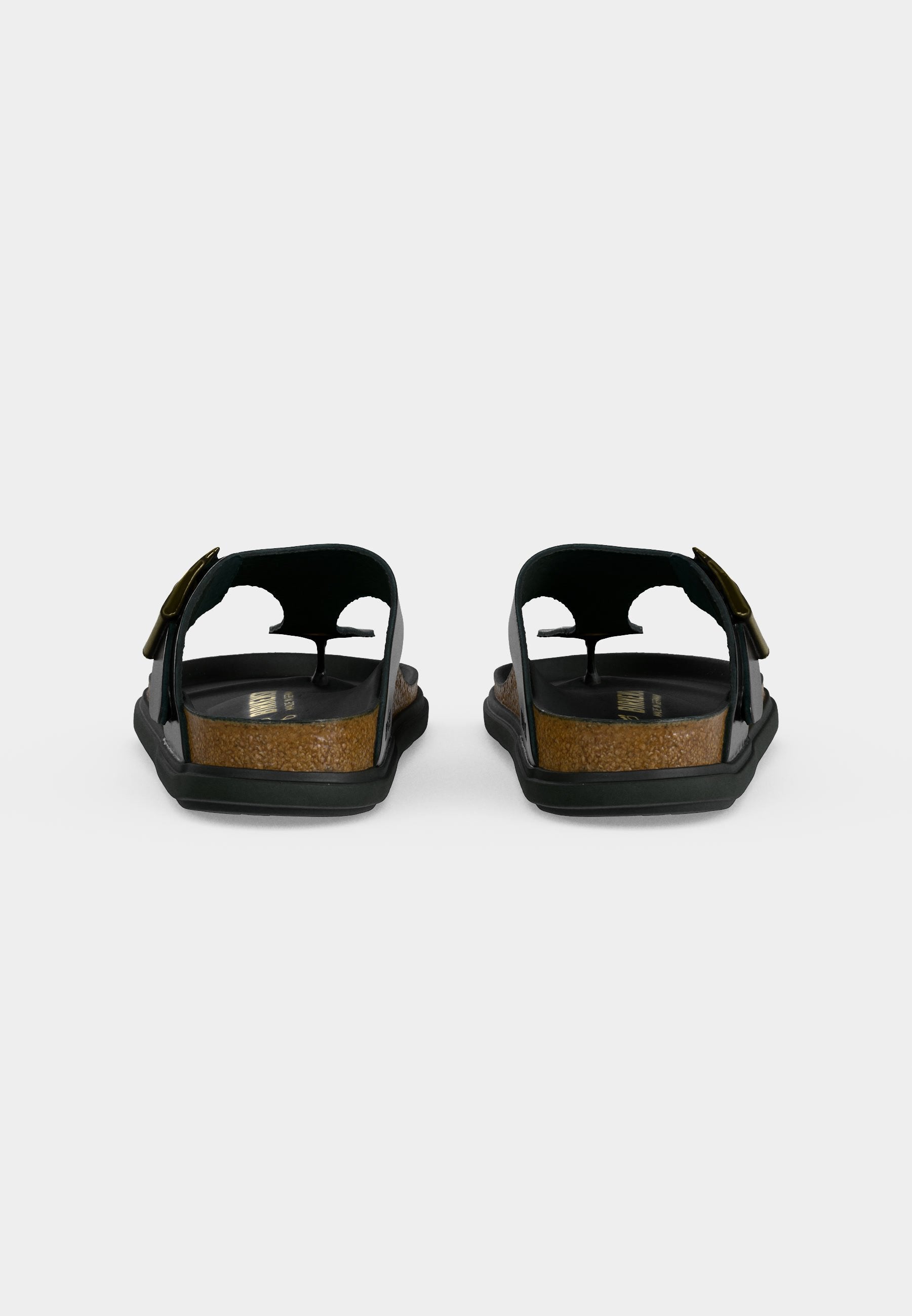 GIZEH LENA HEX CUPSOLEN REGULAR - T-bar sandals - black