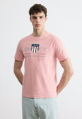 REG ARCHIVE SHIELD SS T-SHIRT - Print T-shirt - bubbelgum pink