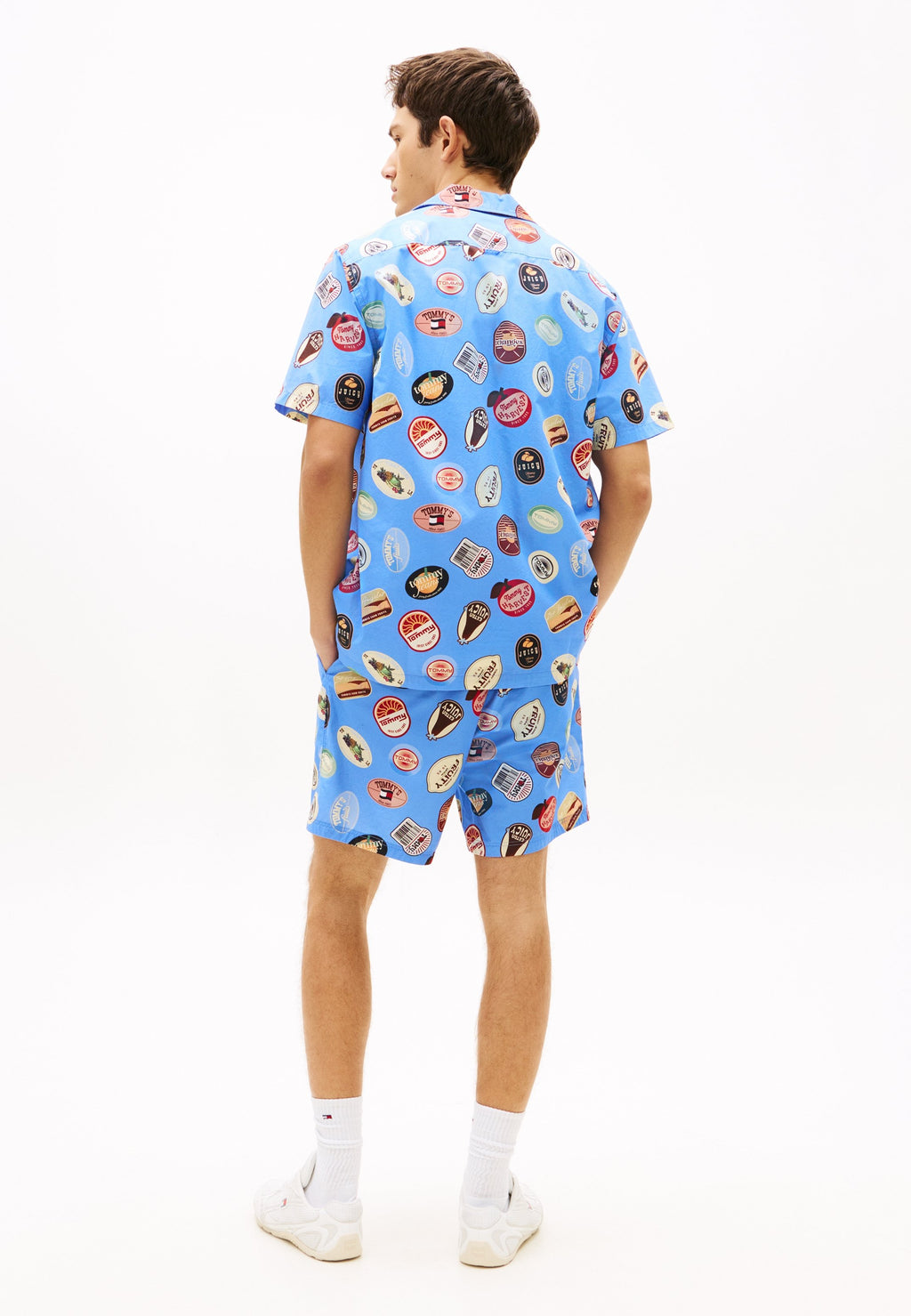 REGULAR FIT PRINT CAMP COLLAR SHORT SLEEVE SHIRT - Shirt - blue twilight