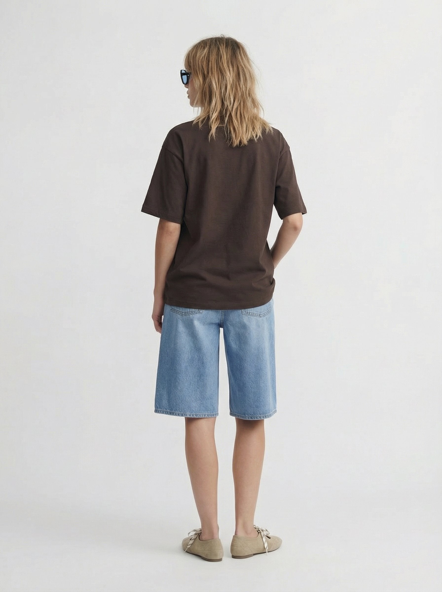 JXANDREA LOOSE TEE - T-shirt basique - seal brown