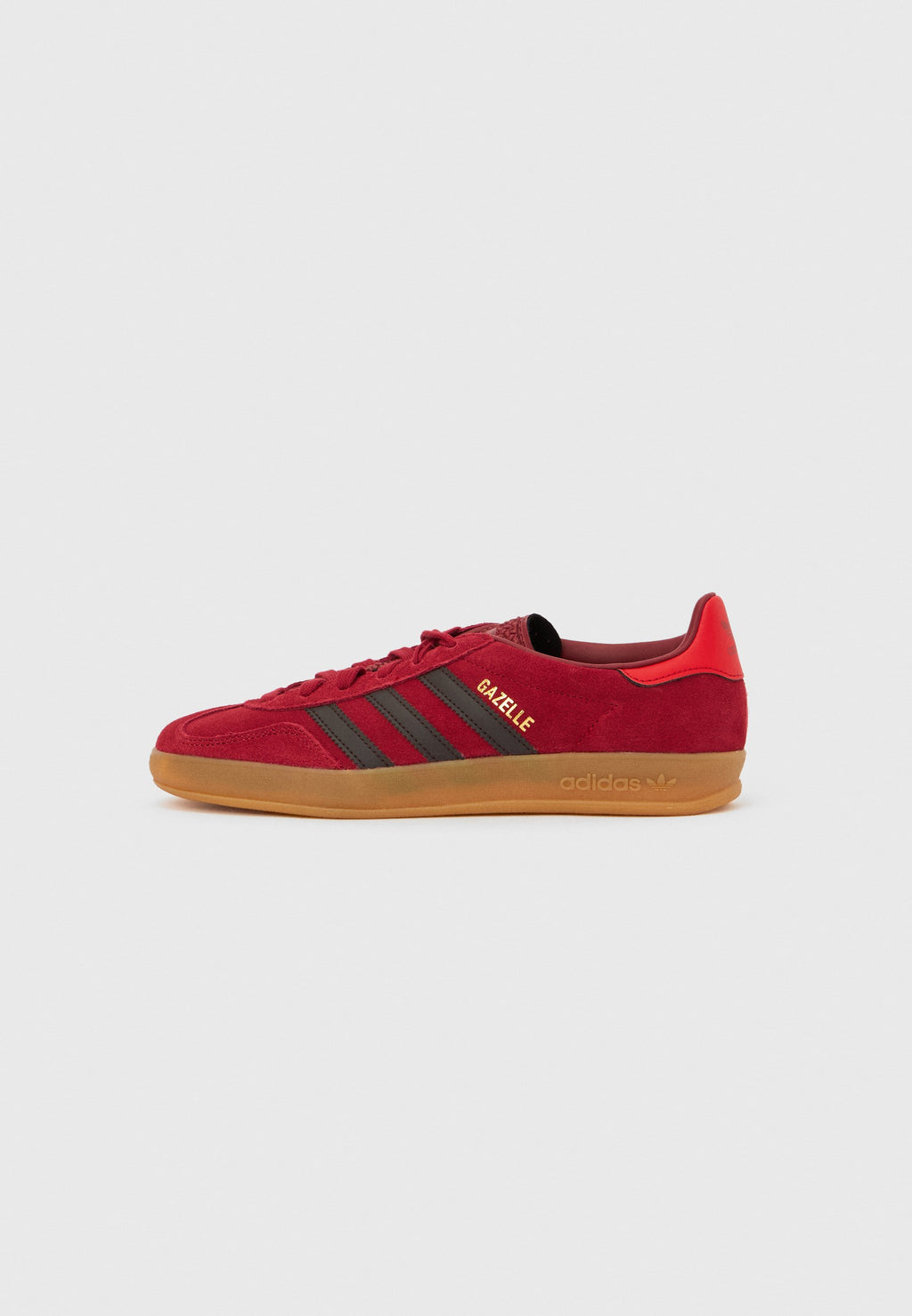 GAZELLE INDOOR J UNISEX - Spor ayakkabı - team victory red/aurora coffee/red
