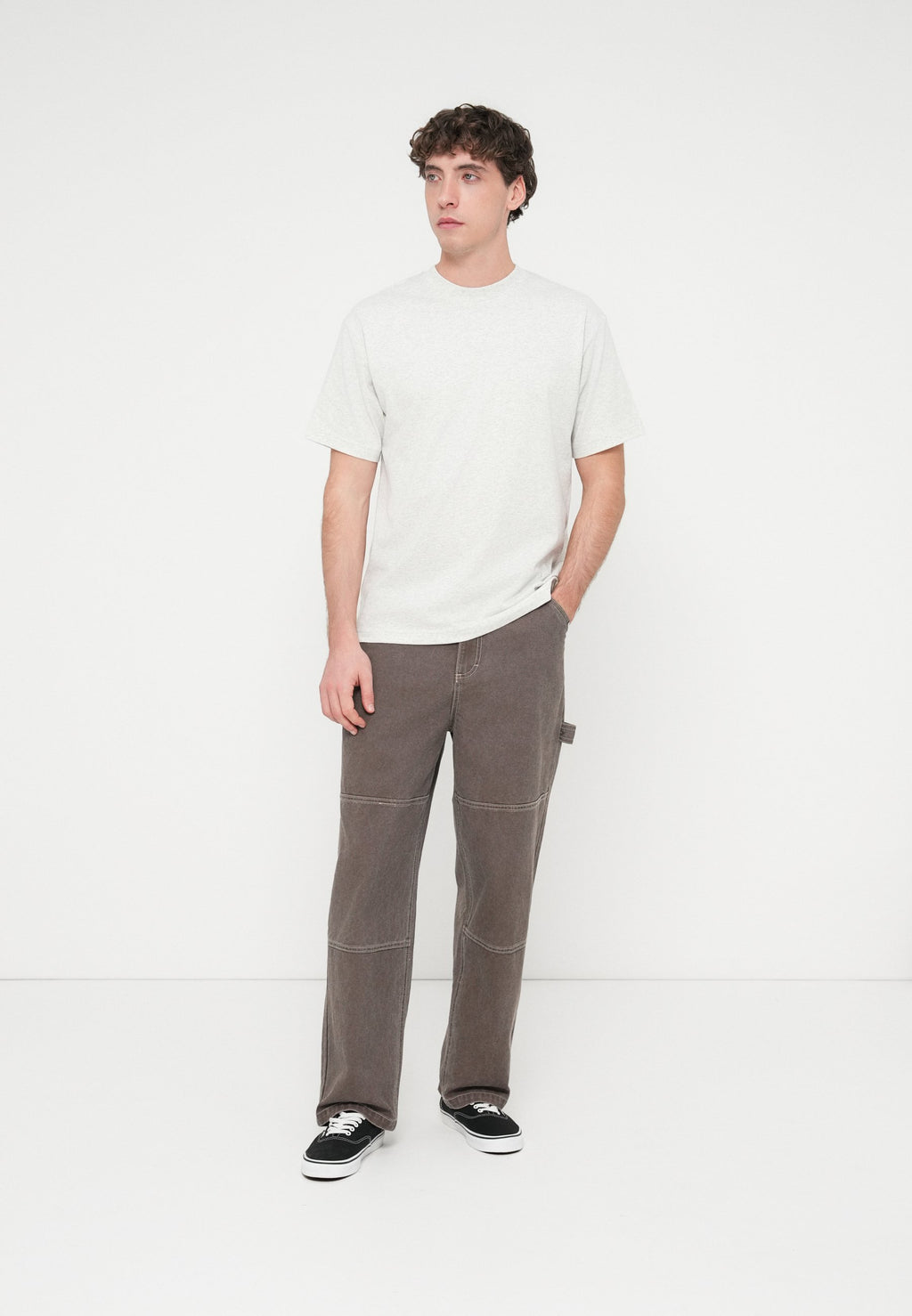 LX SS LOOSE FIT TSHIRT - Basic T-shirt - ash heather