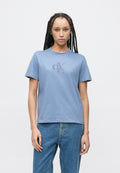 CLASSIC SEASONAL GRAPHIC TEE - Print T-shirt - dusty sailor blue