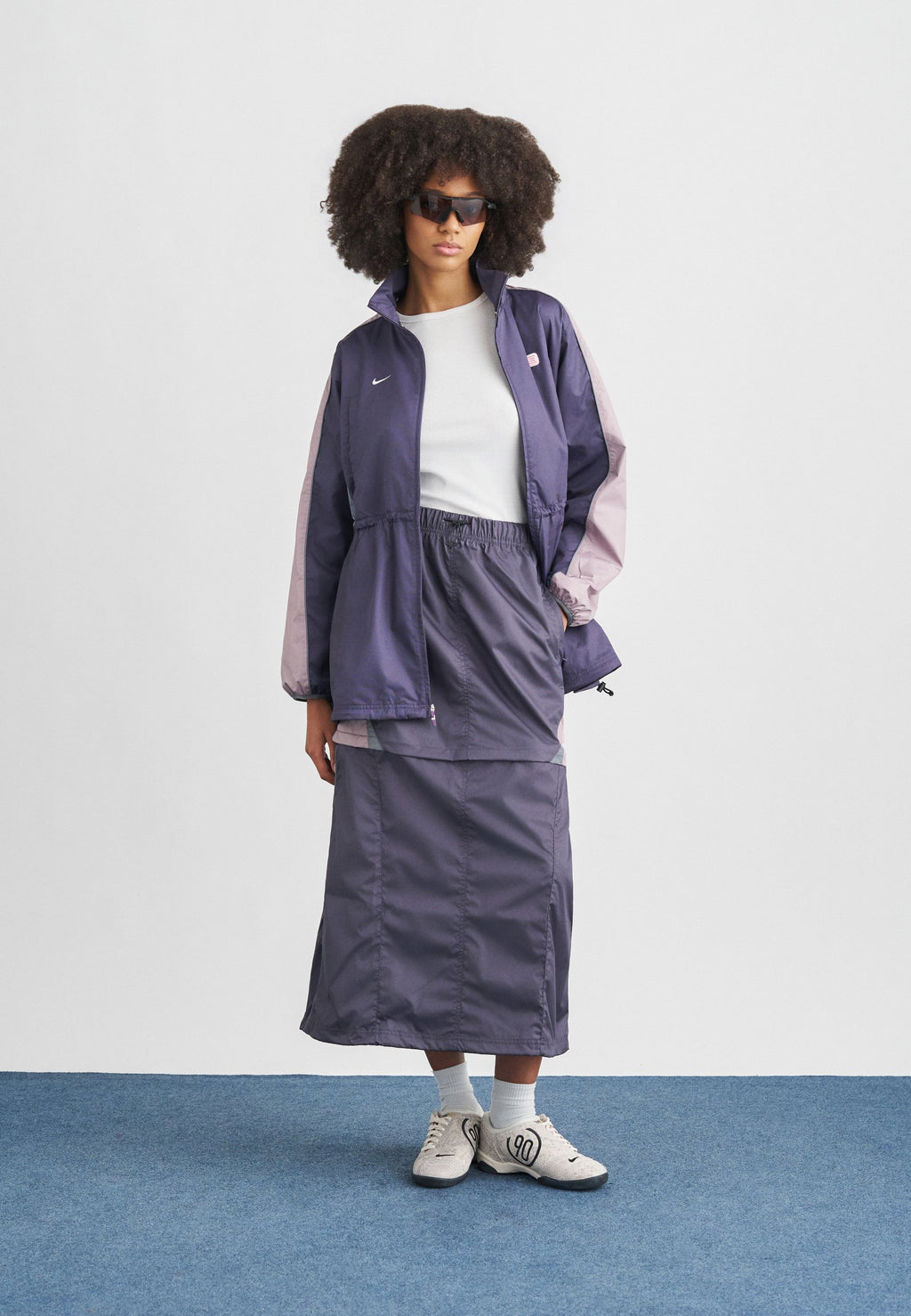 ZIP OFF SKIRT SHOX - Mini skirt - dark raisin/violet ore/smoke grey