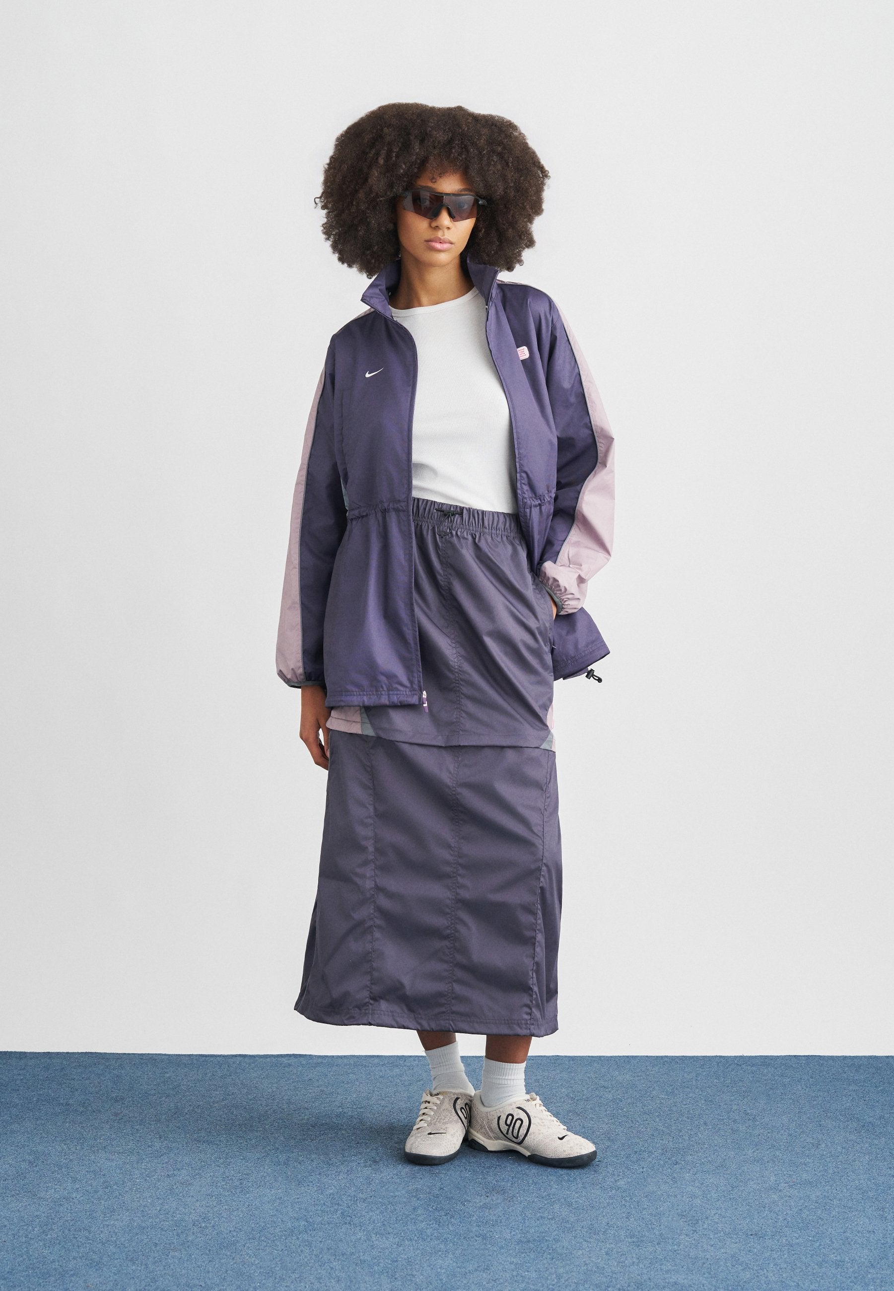 ZIP OFF SKIRT SHOX - Mini skirt - dark raisin/violet ore/smoke grey