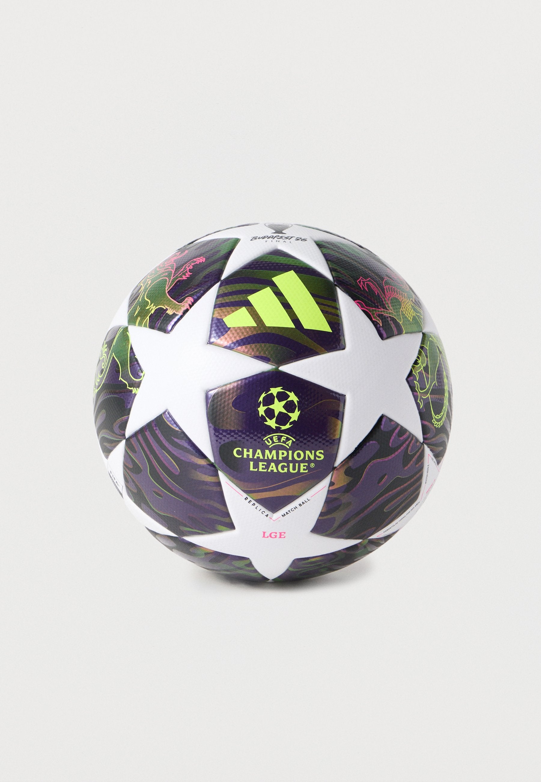 LIGUE DES CHAMPIONS UEFA FINALE LEAGUE UNISEX - Football - violet foncé/blanc/jaune solaire