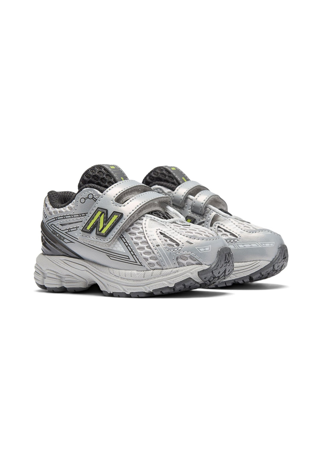 Baby shoes - black metallic / alkaline green