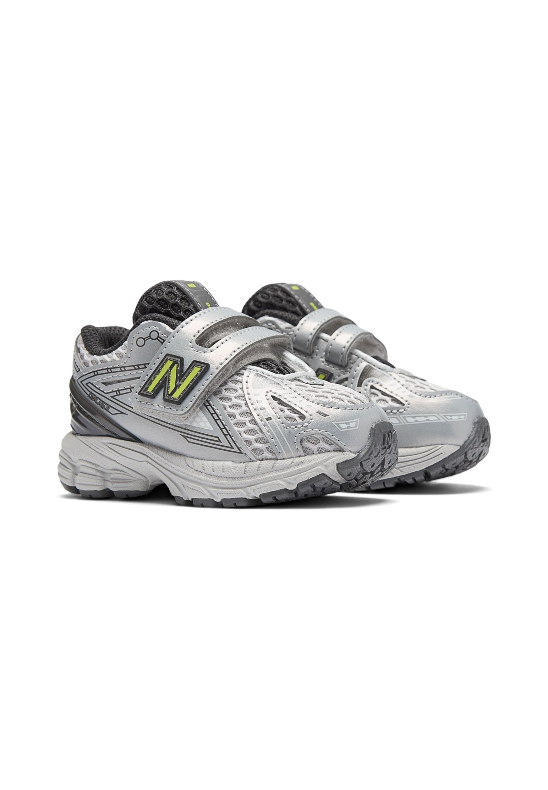 Baby shoes - black metallic / alkaline green