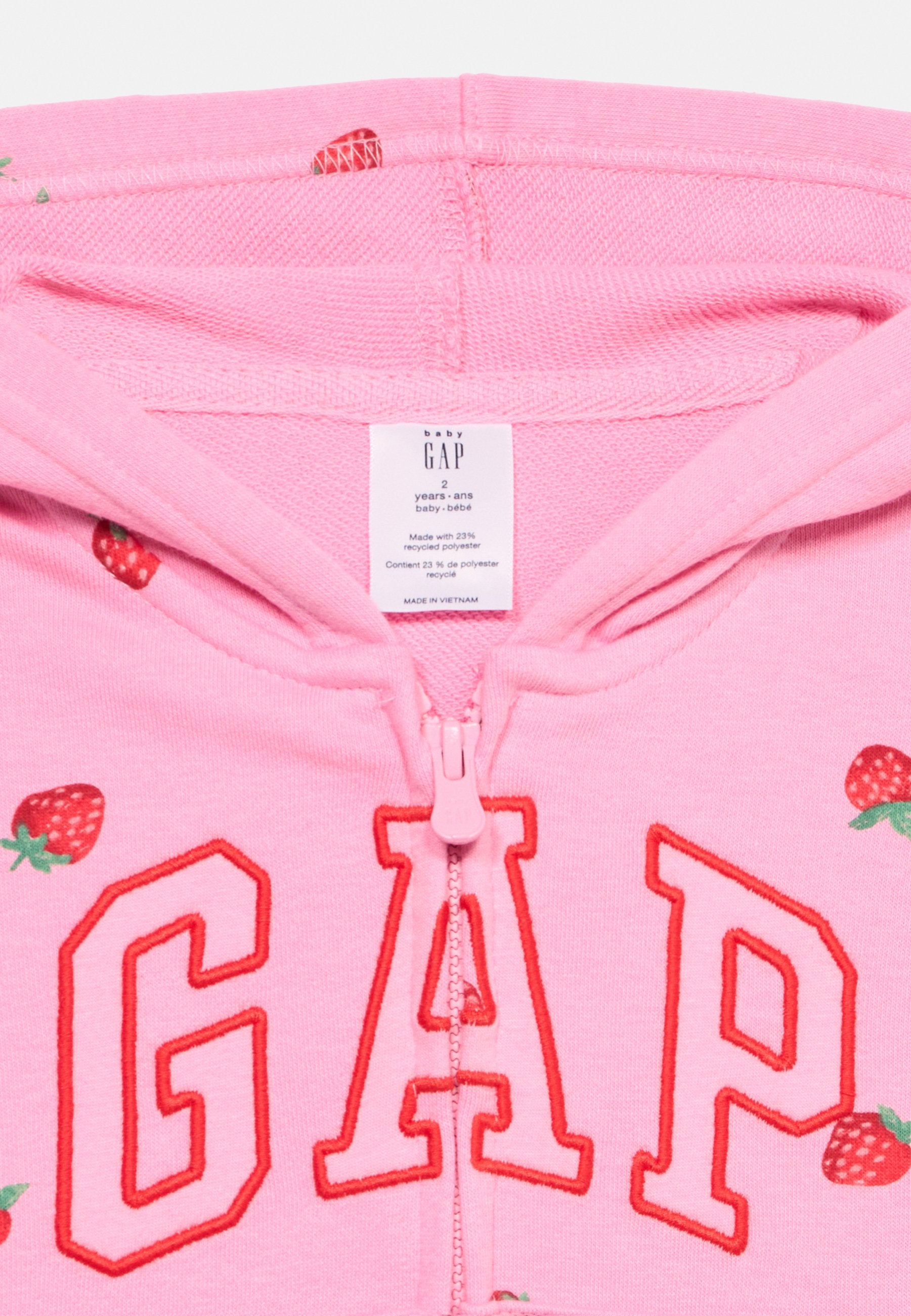 LOGO - Zip-up sweatshirt - parisian pink
