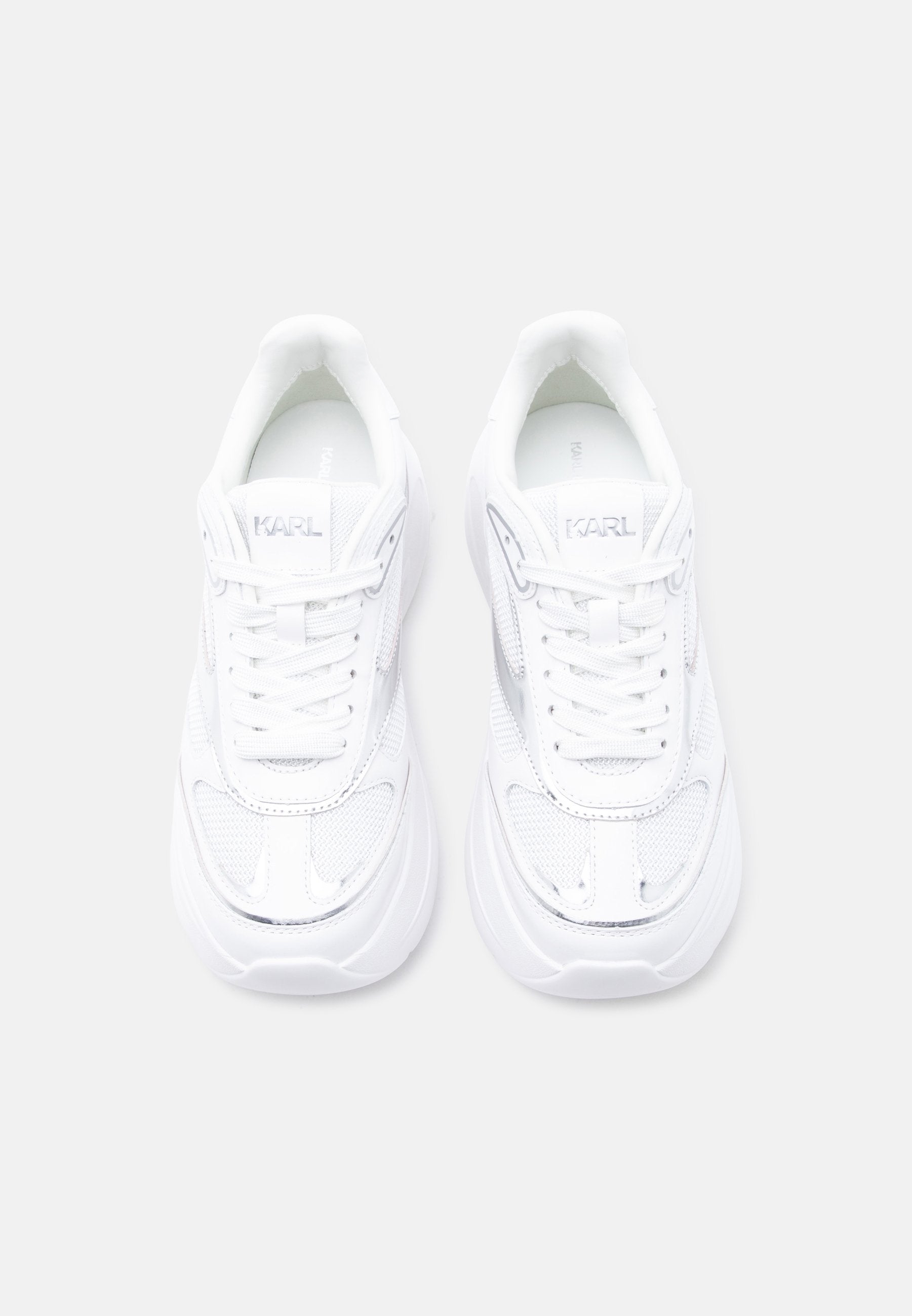 KONTOUR WEDGE LACE - Trainers - white/silver-coloured