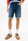RONNIE FADED SLIM DENIM ŞORT - Kot şort - koyu kot