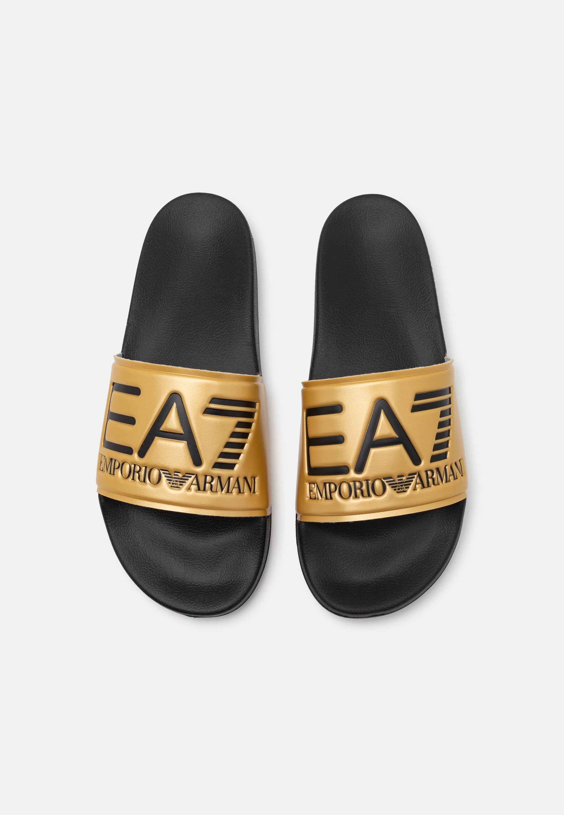 UNISEX - Pool slides - shiny gold/black