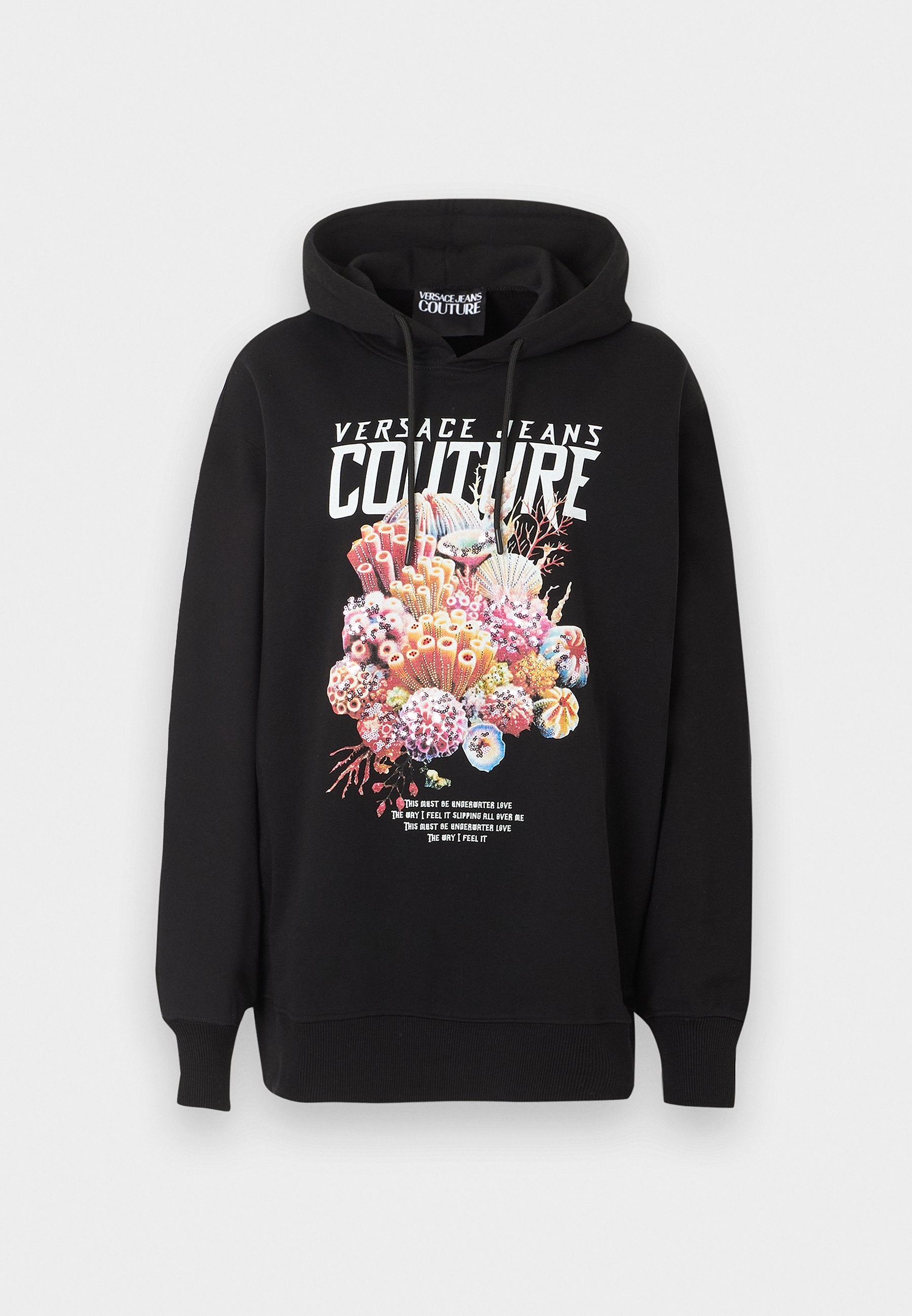 SEA LIFE STRASS - Hoodie - black