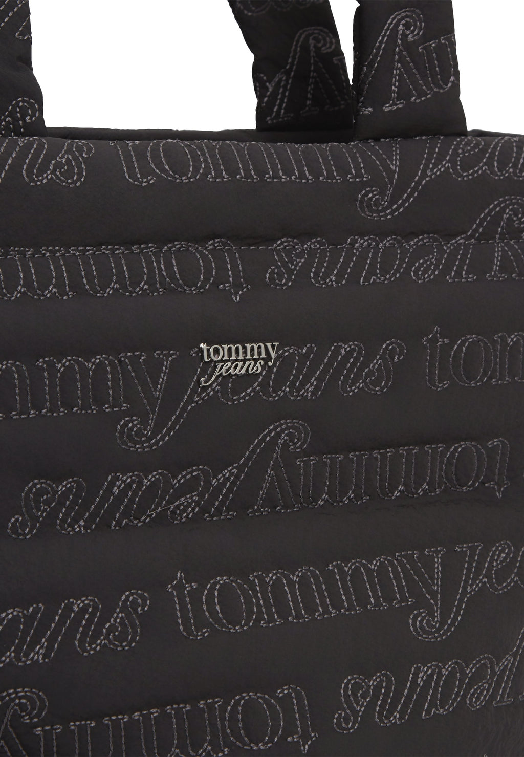 REPEAT LOGO PRINT CRINKLE TOTE BAG - Tote bag - black