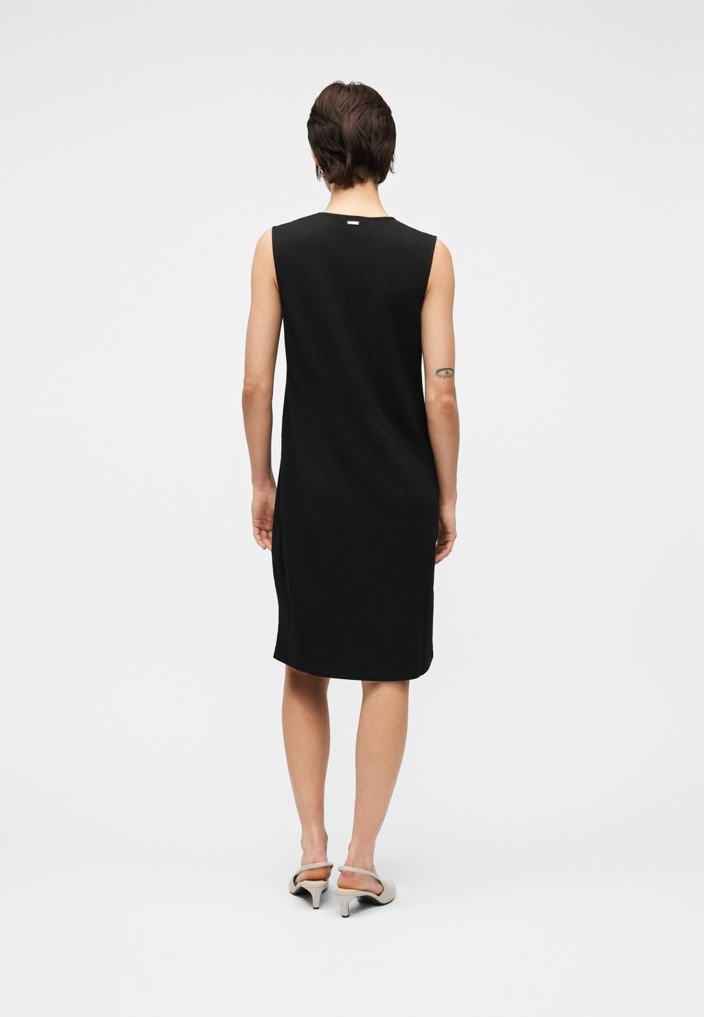 STRETCH DIAGONAL SEAM D - Day dress - black