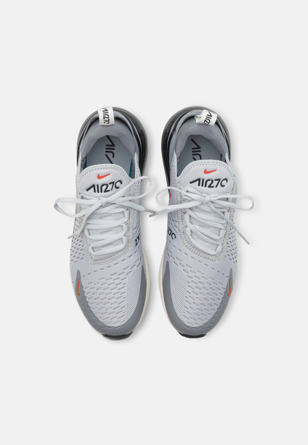 NIKE AIR MAX 270 - Trainers - grey fog/team orange/sail/particle grey