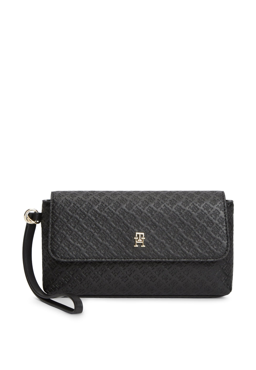 HILFIGER ICON DEBOSSED LOGO FLAP POUCH - Clutch - black