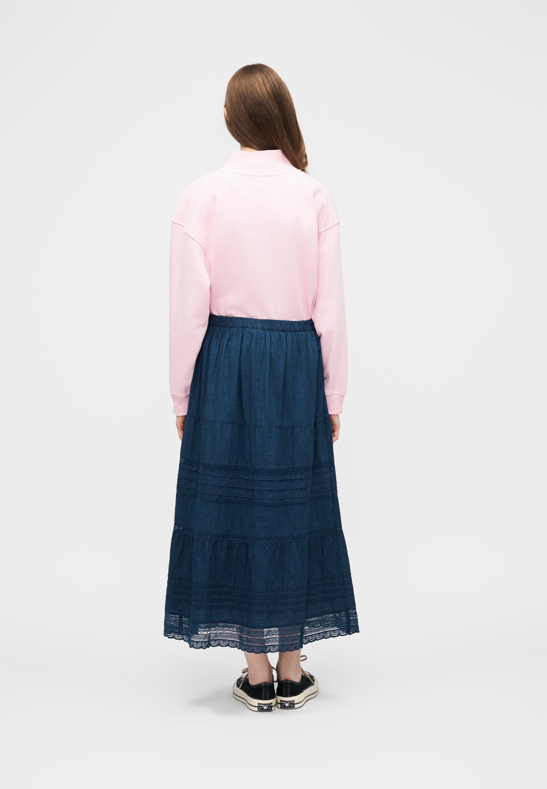 INSERT  - Maxi skirt - medium indigo