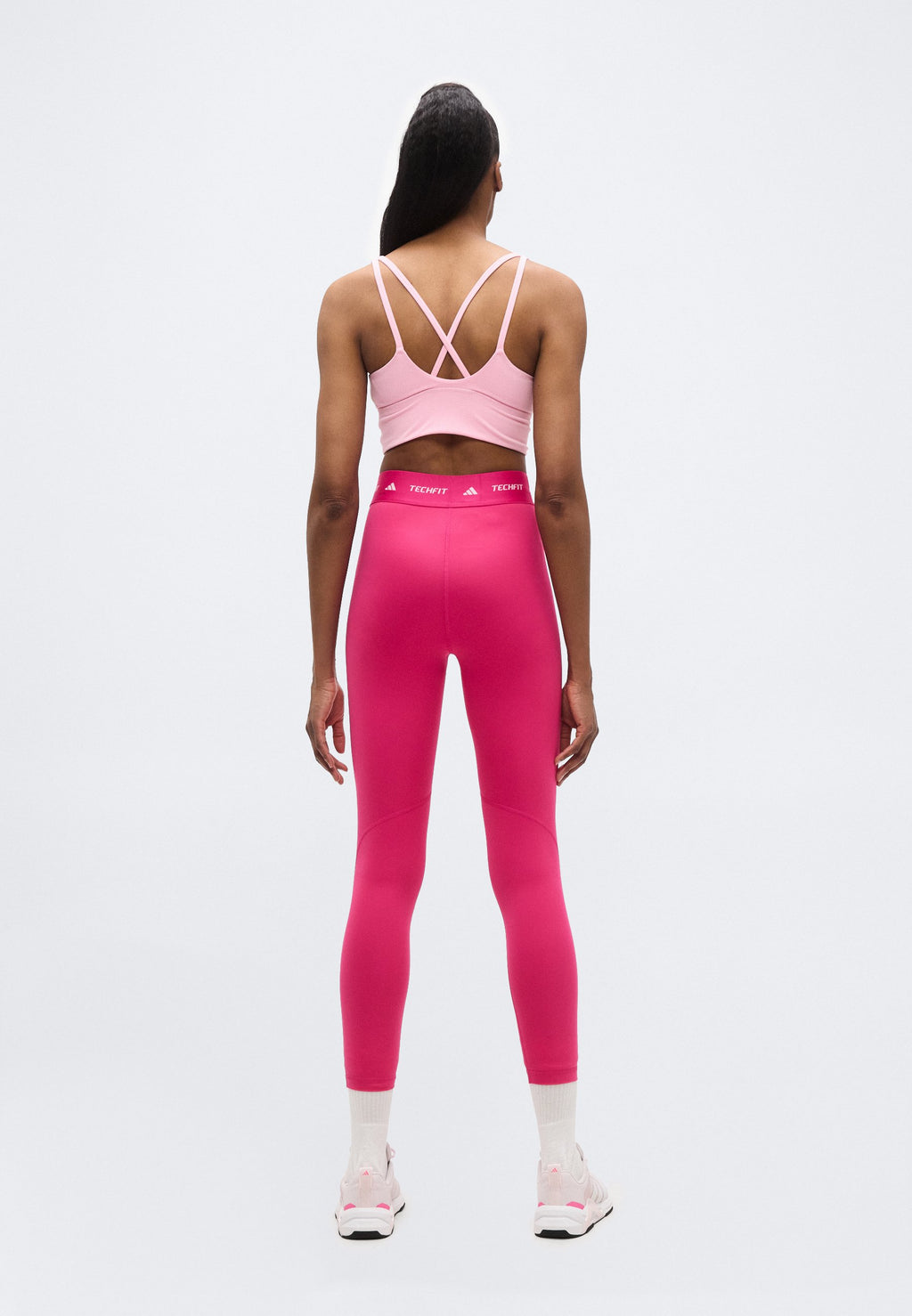 ADIDAS TECHFIT 7/8 - Leggings - real magenta