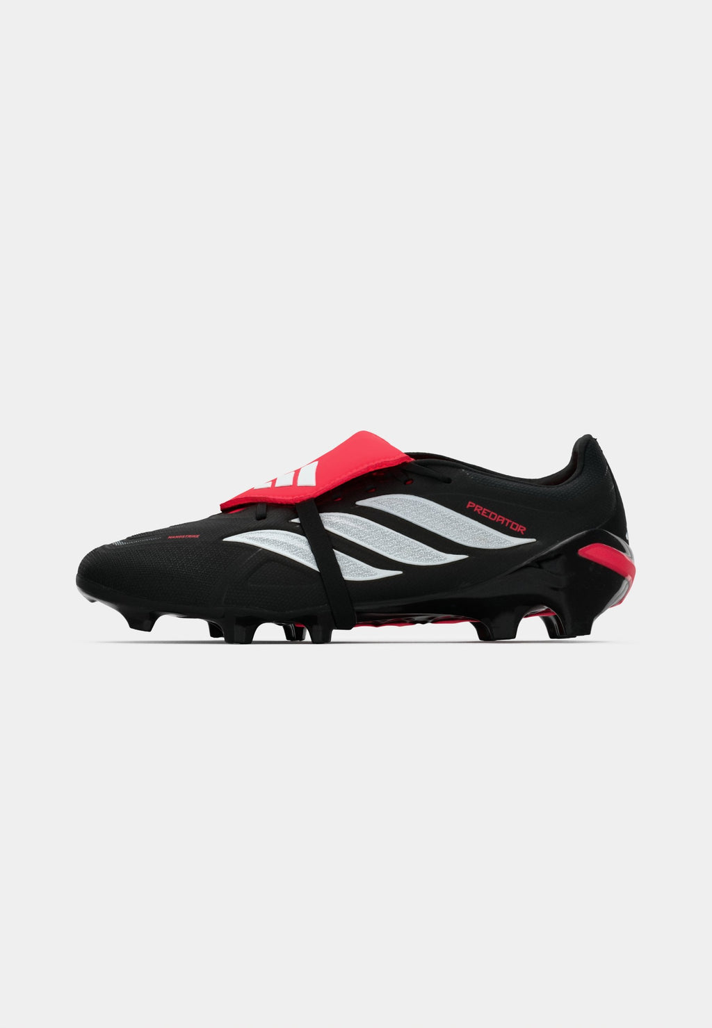 PREDATOR LİG KATLANIR DİL - Sabit zemin futbol ayakkabısı - core black/footwear white/lucid red