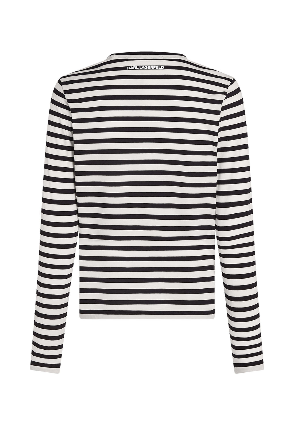 IKON AQUARELLE STRIPE - Long sleeved top - black-cannoli cream stripe