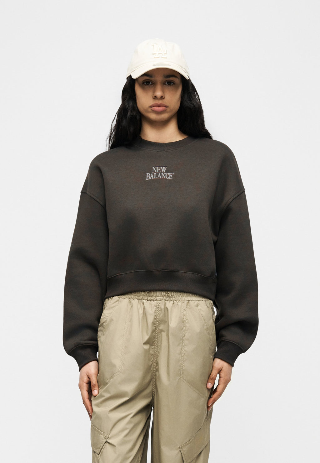 LINEAR HERITAGE CREW - Sweatshirt - faded black