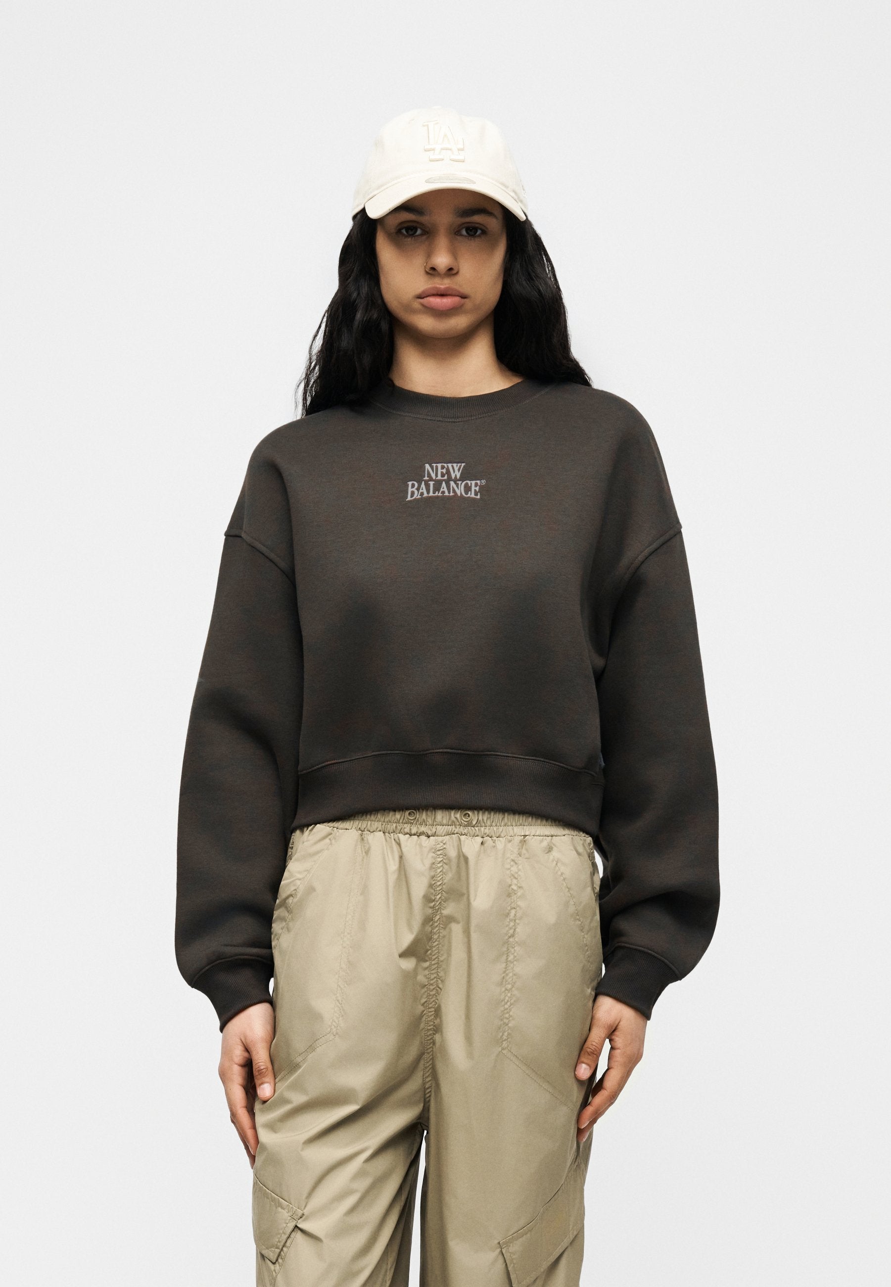 LINEAR HERITAGE CREW - Sweatshirt - faded black