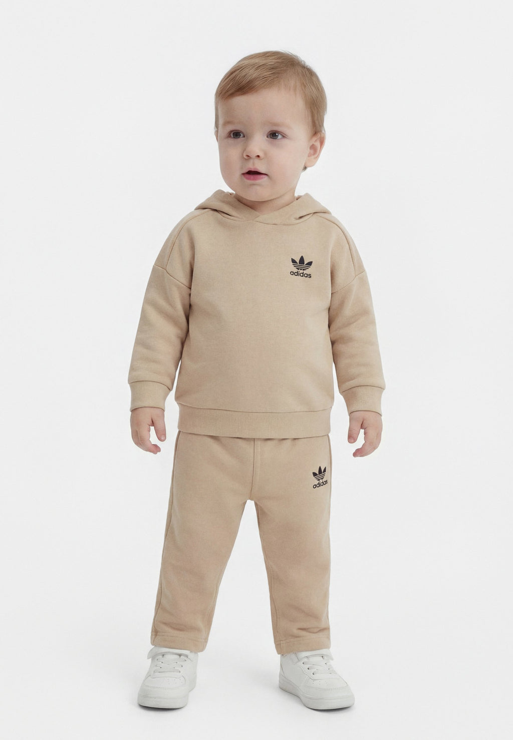 OVERSIZED HOODIE OPEN HEM PANT INFANT UNISEX SET - Hoodie - stone khaki