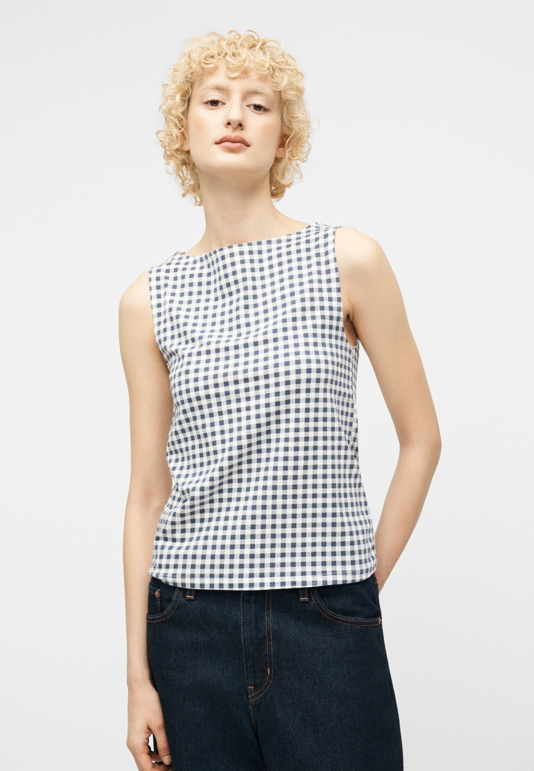 BOAT NECK TANK - Top - blue