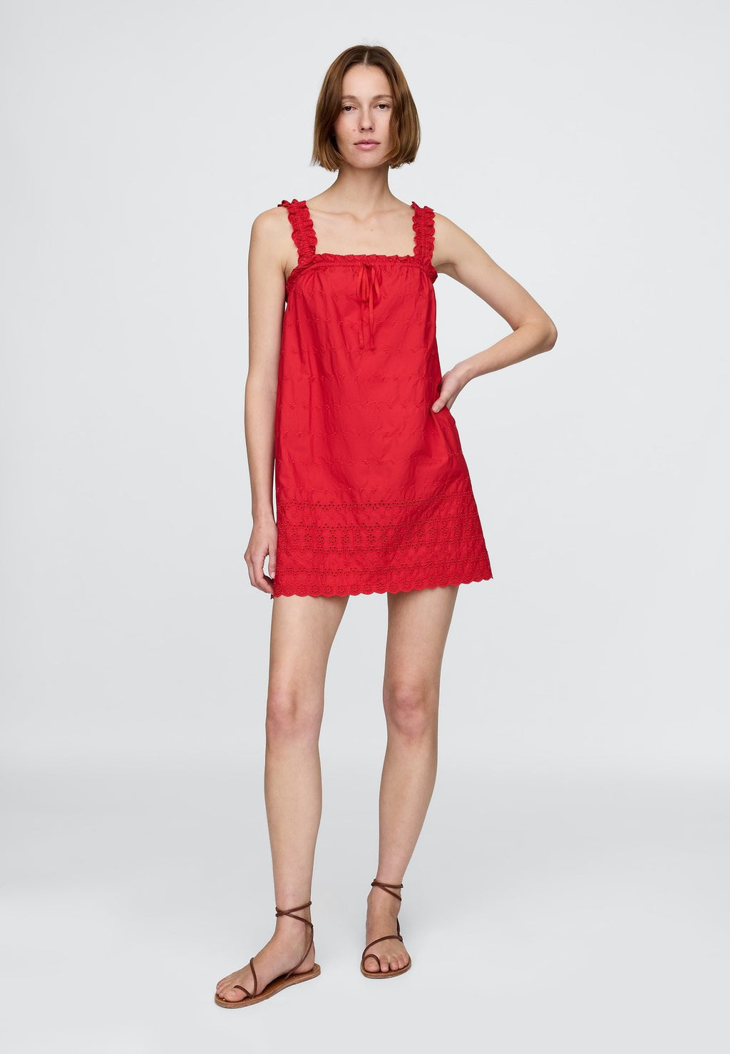 EYELET - Day dress - red light