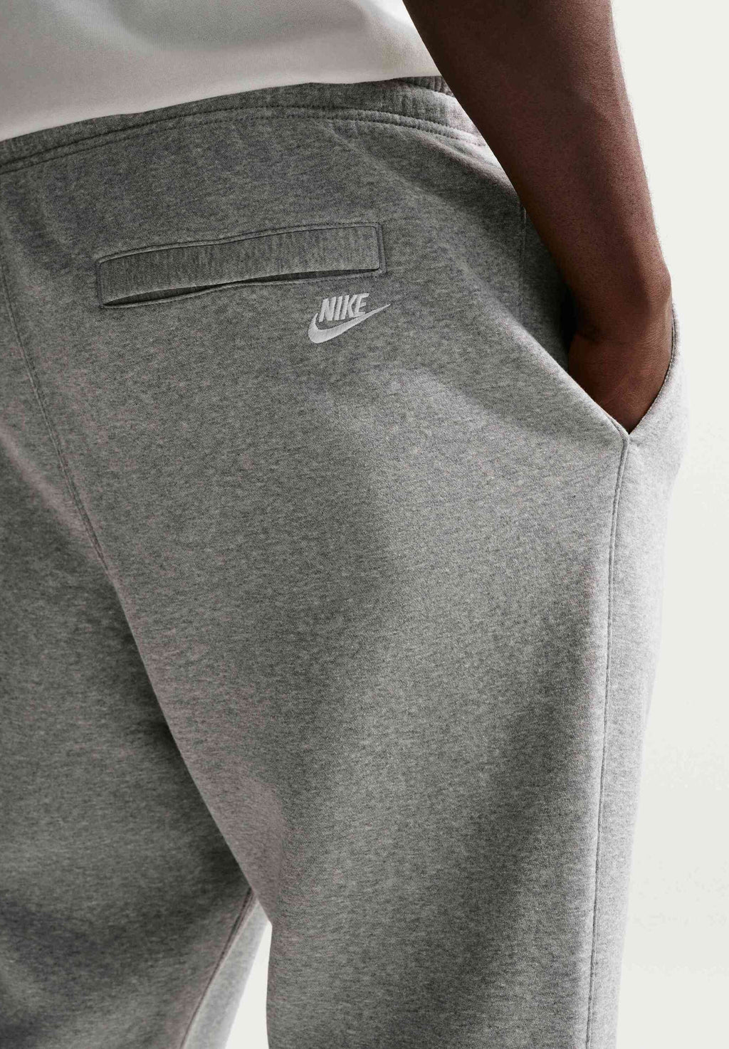 CLUB - Tracksuit bottoms - dk grey heather/lt smoke grey/white