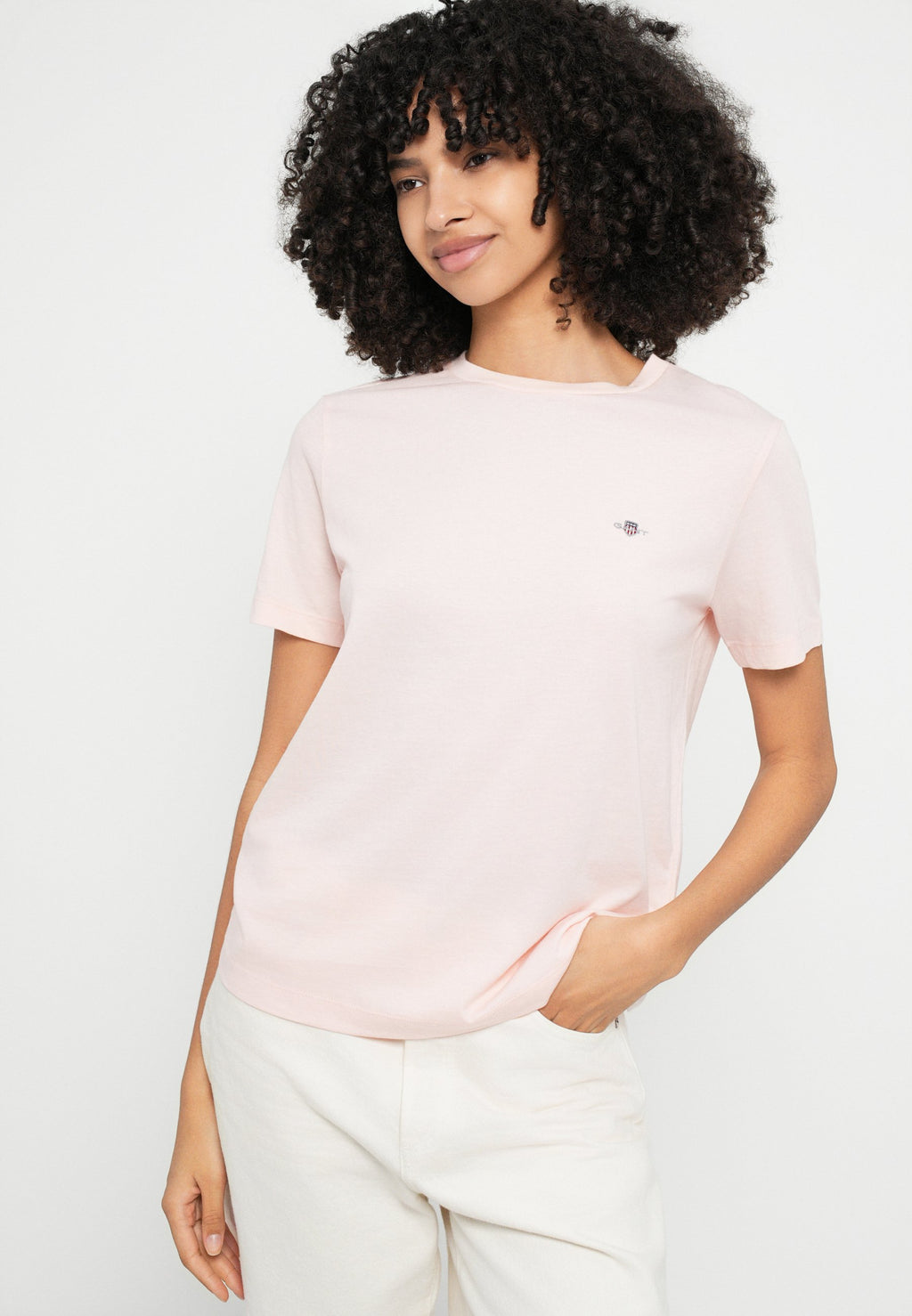 REG SHIELD - Basic T-shirt - apricot pink