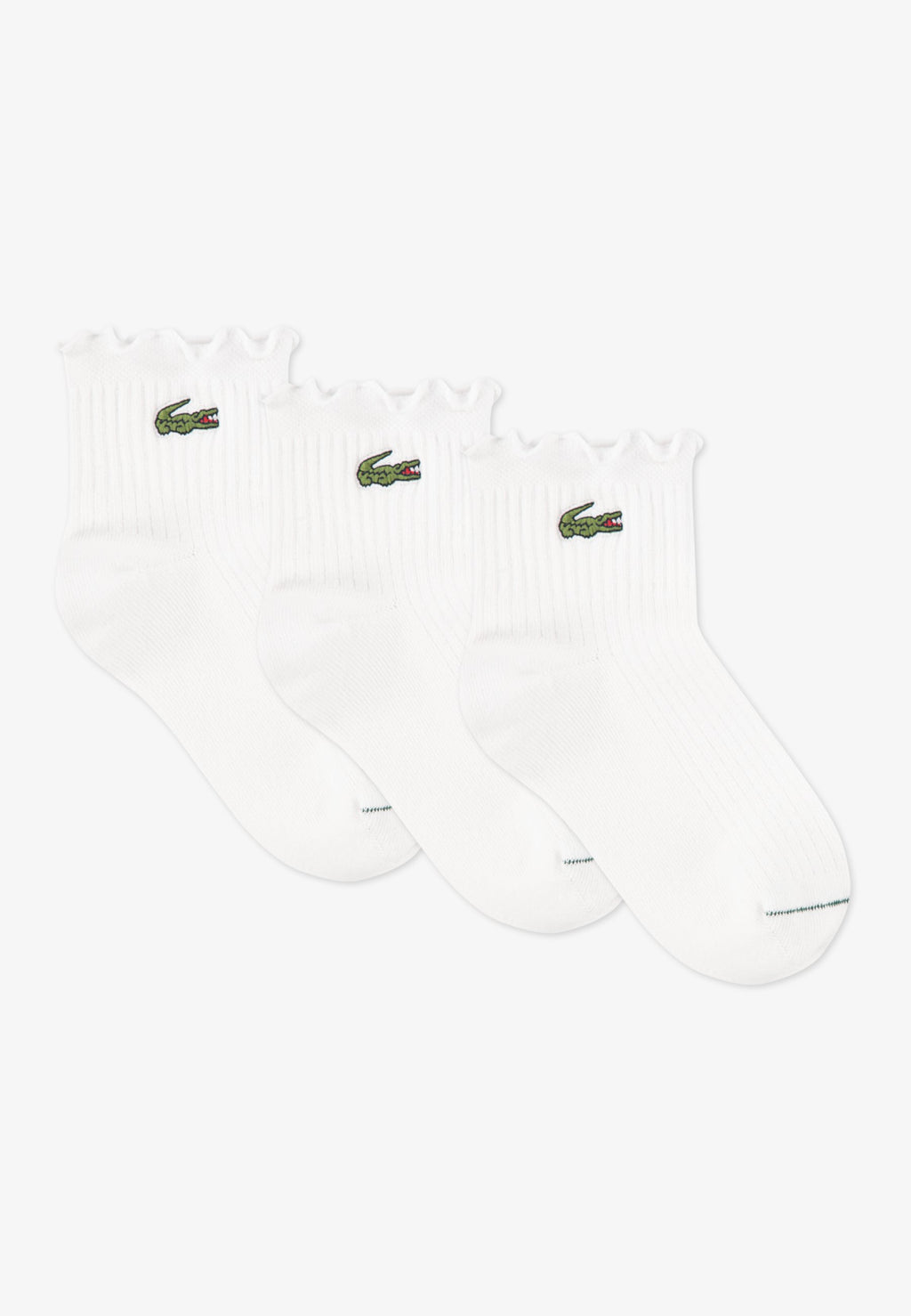 RUFFLE QUARTER UNISEX 3 PACK - Socks - blanc