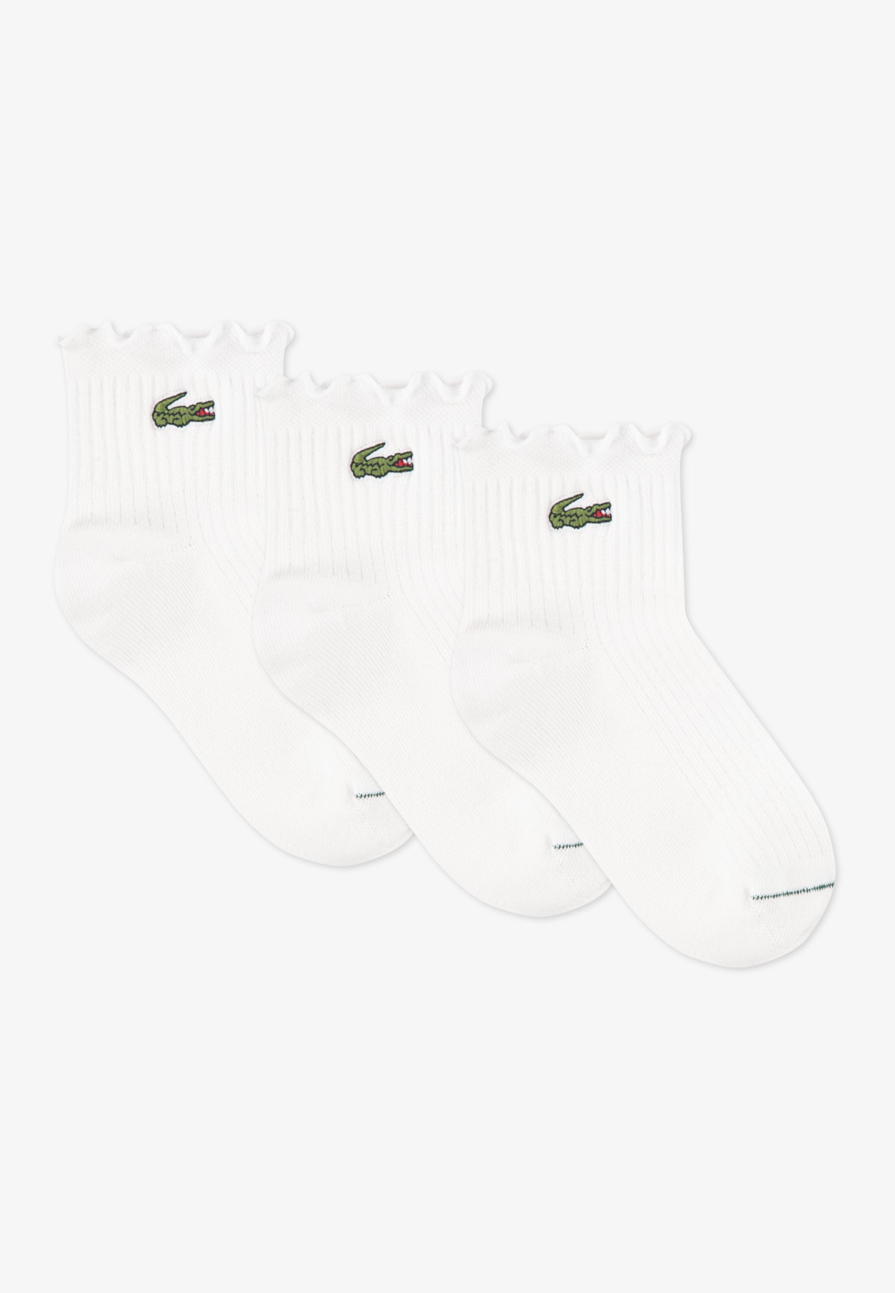 RUFFLE QUARTER UNISEX 3 PACK - Socks - blanc