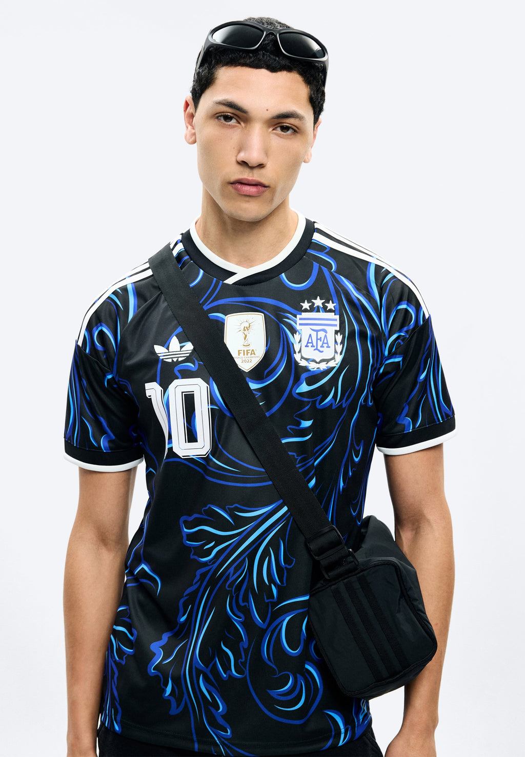 ARGENTINA 26 AWAY MESSI - Football jersey - black/lucid blue/blue burst
