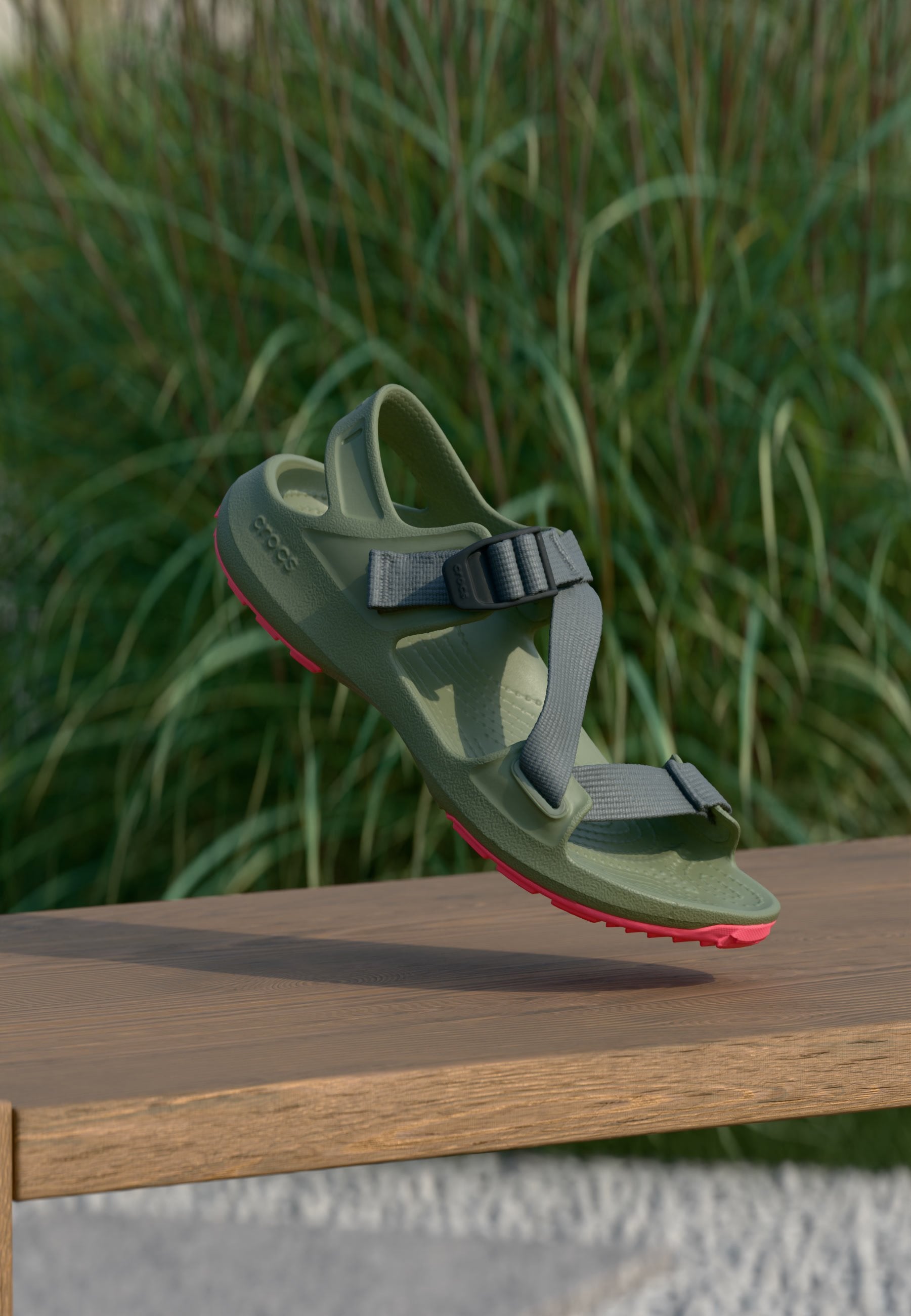 QUICK UNISEX - Walking sandals - cargo/pink blast
