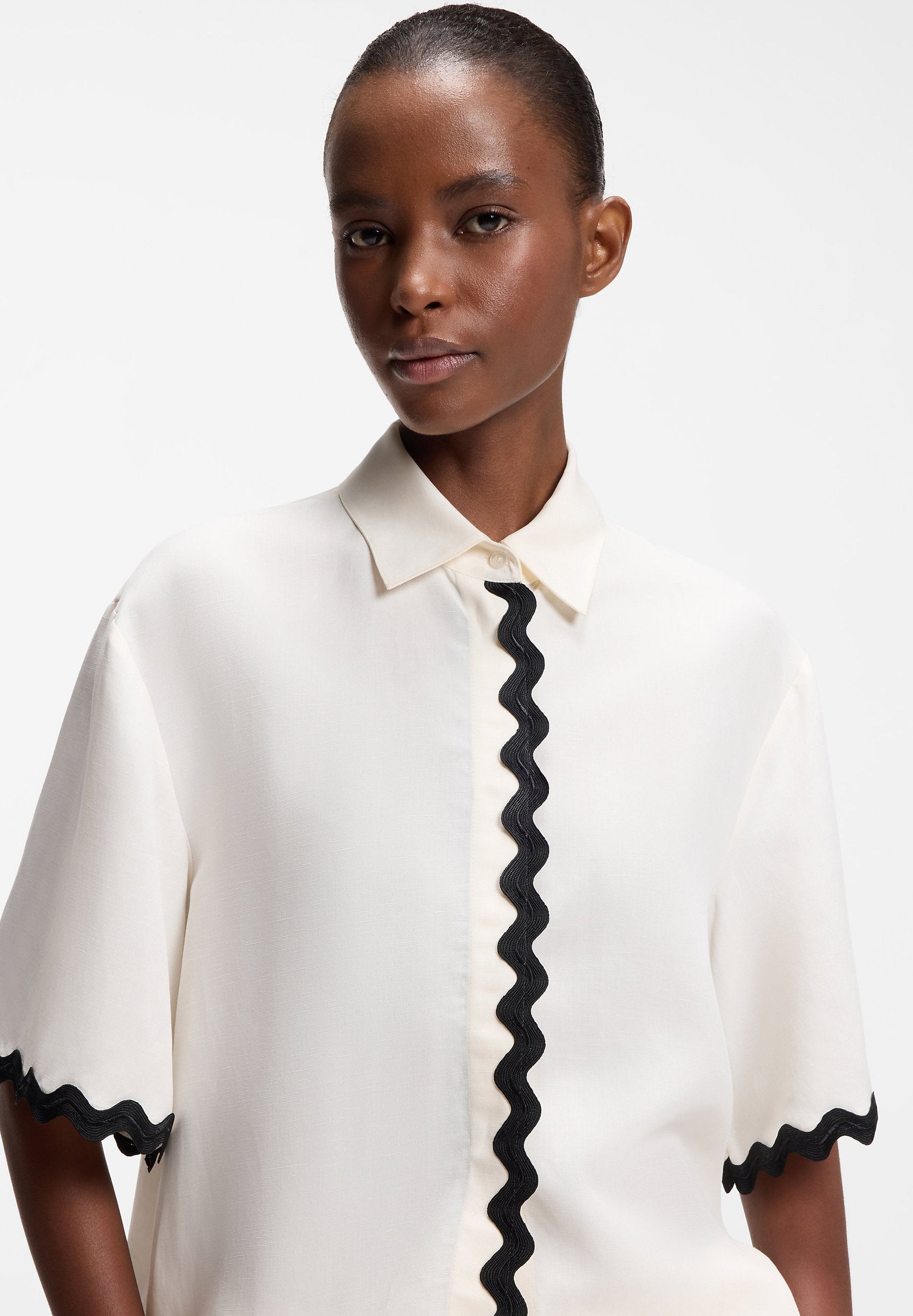 CAMULE-1 - Button-down blouse - open white