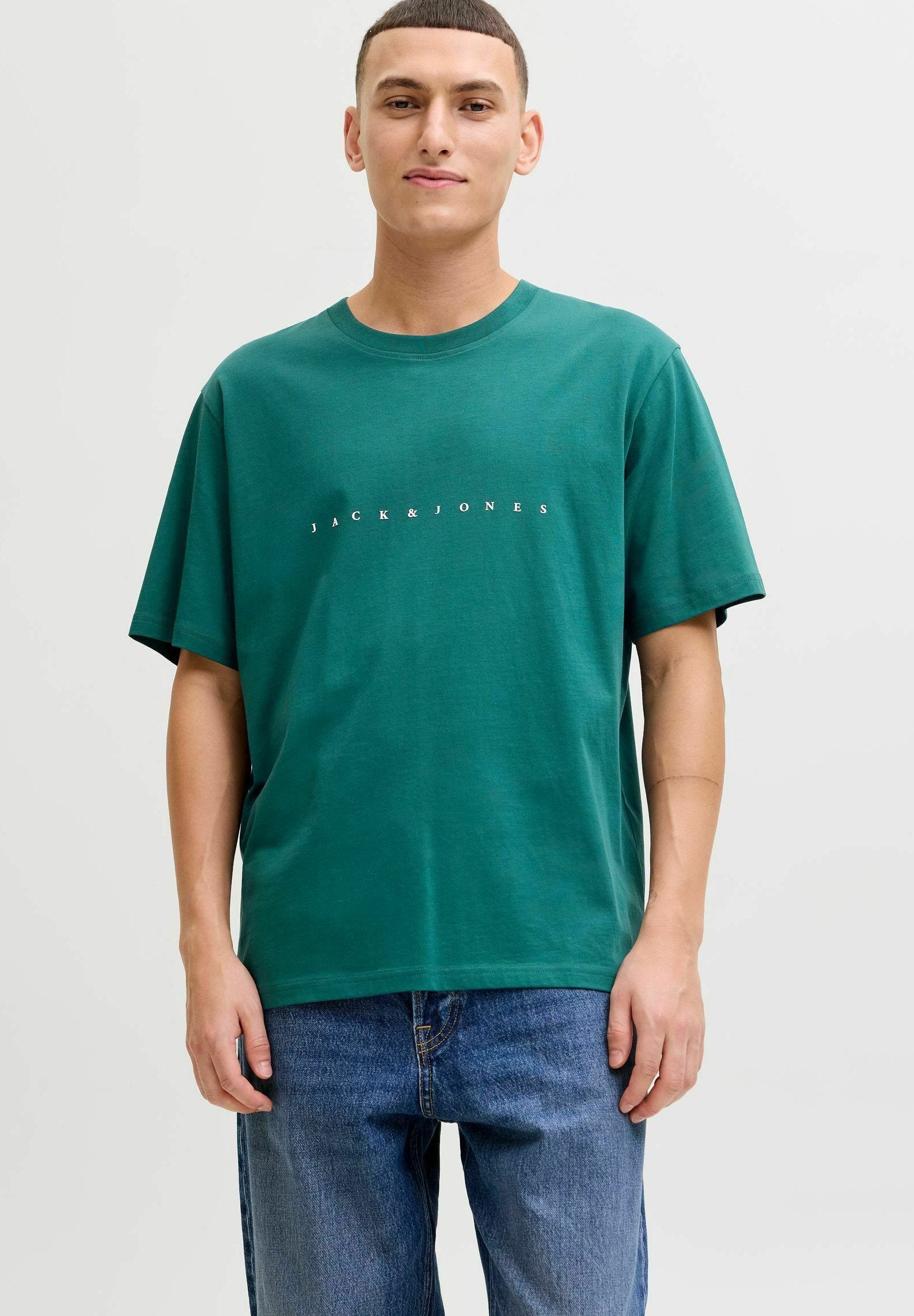 JJESTAR JJ TEE SS NOOS - Print T-shirt - atlantic deep