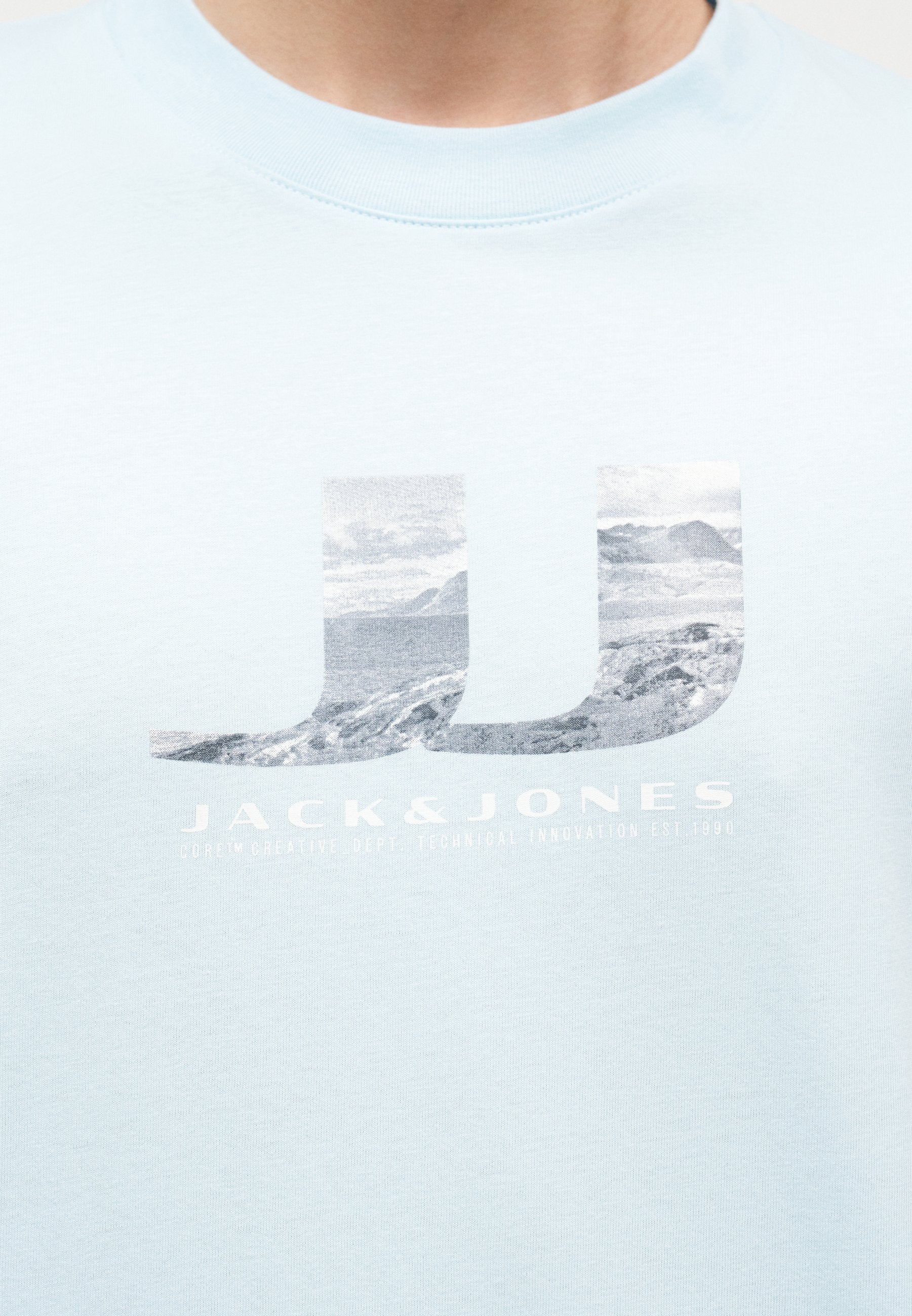 JCODUST PHOTO TEE CREW 3 PACK - Print T-shirt - black/bright white/omphalodes