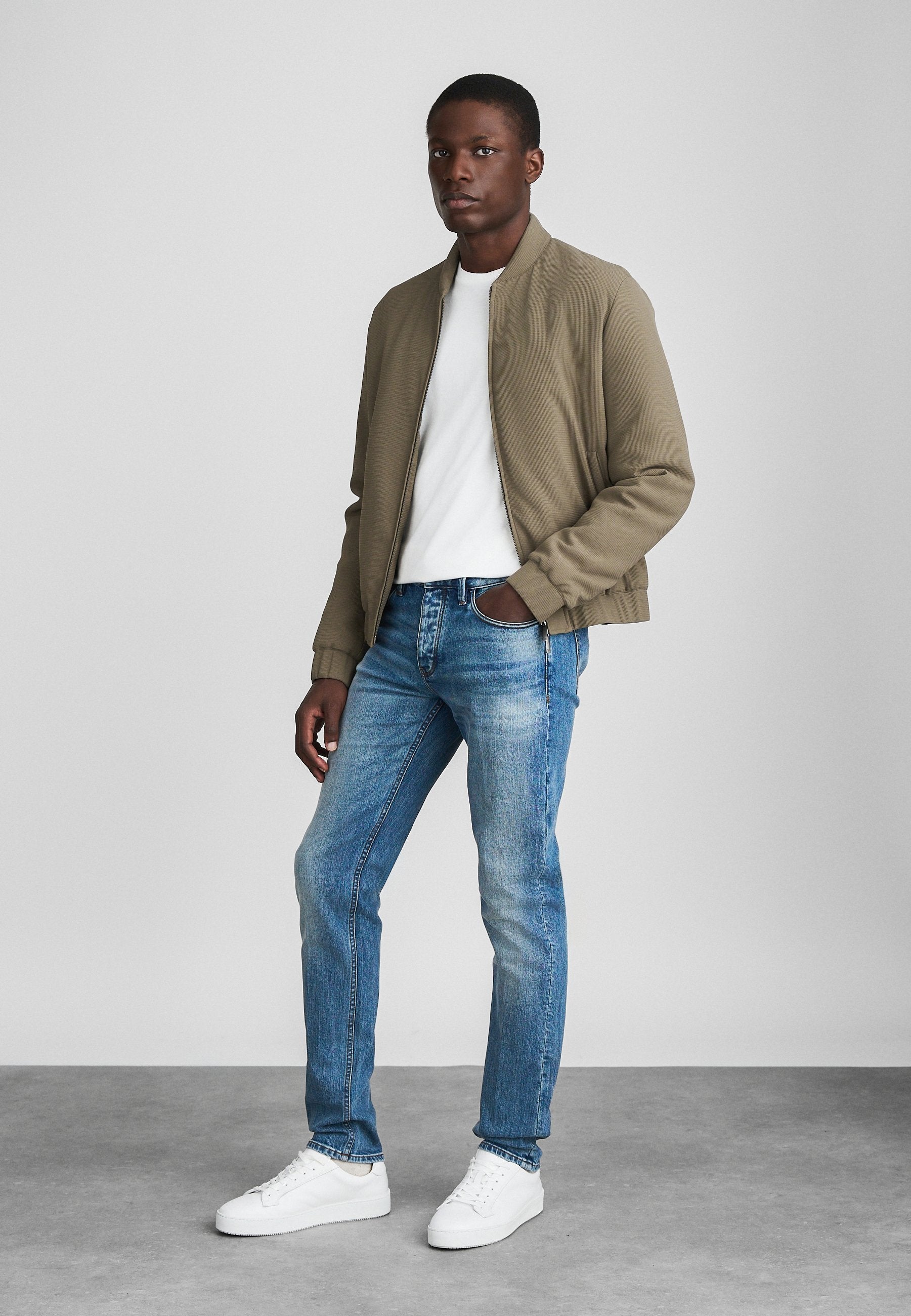 POCKETS PANT - Slim fit jeans - medium blue denim