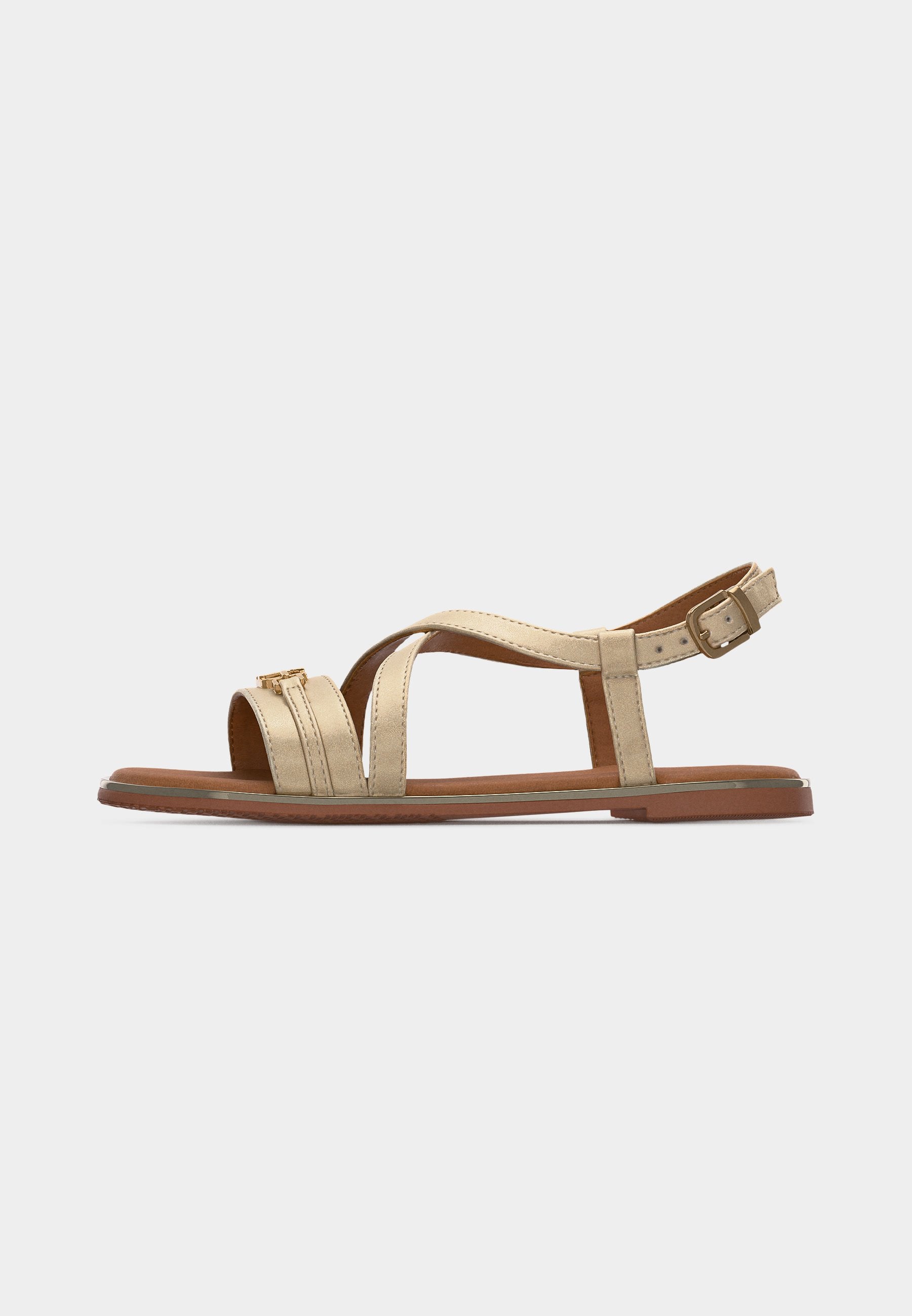 MARY - Sandals - platinum-coloured