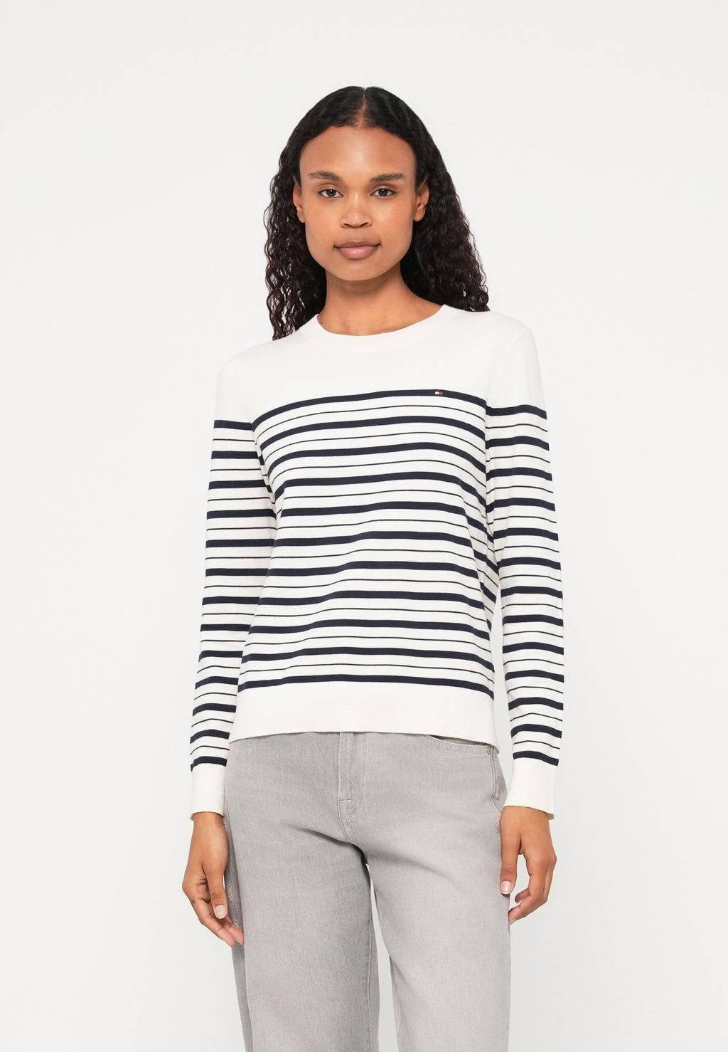 JERSEY CREW NECK JUMPER - Jumper - calico/dark night navy