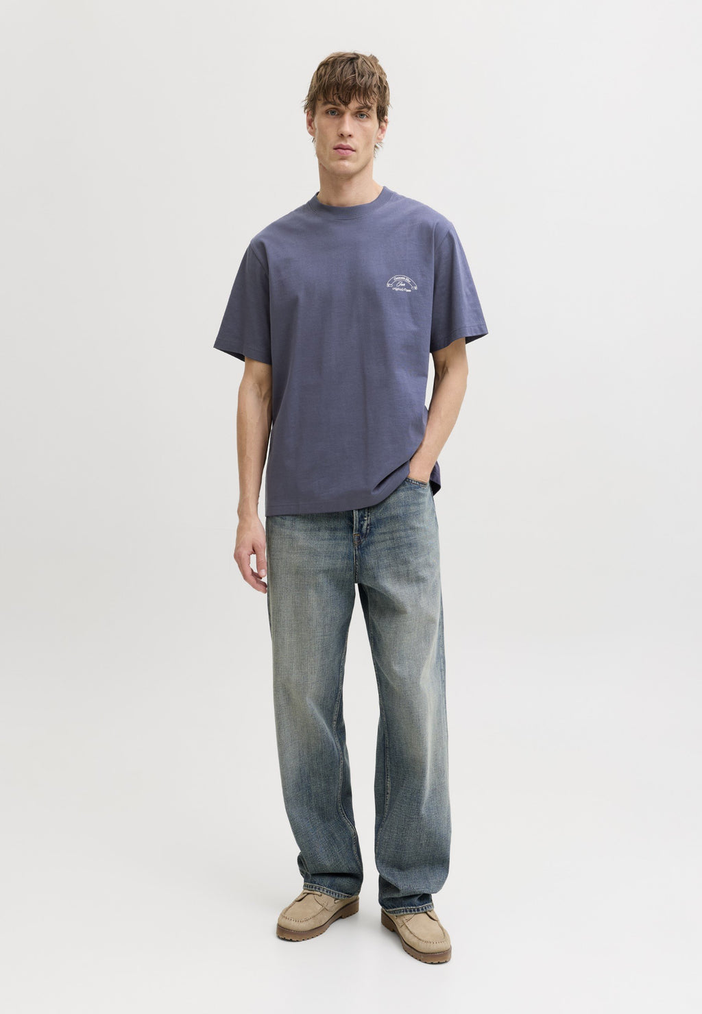 JORMONTAUK TEE - Print T-shirt - odyssey gray
