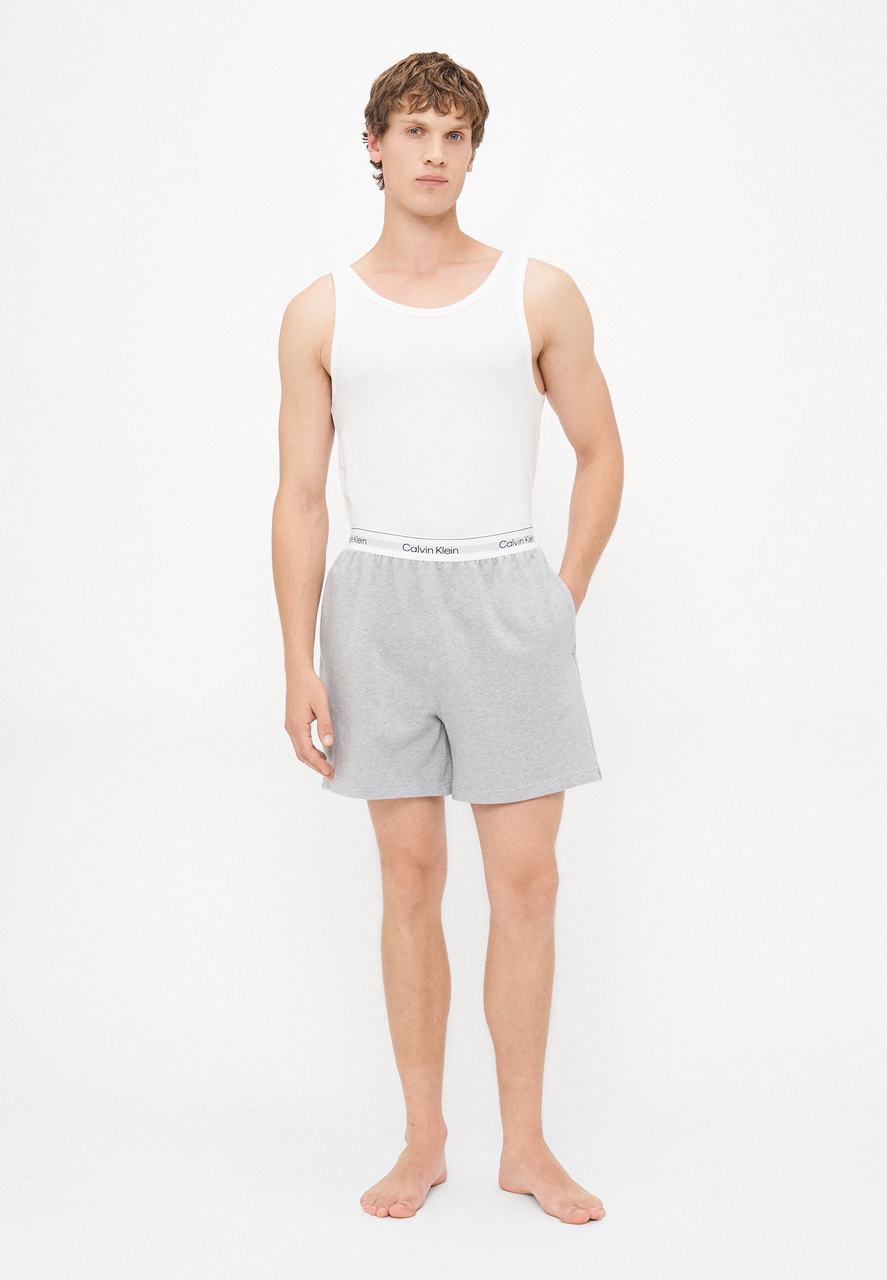 SLEEP SHORT ICON COTTON STRETCH - Bas de pyjama - grey heather