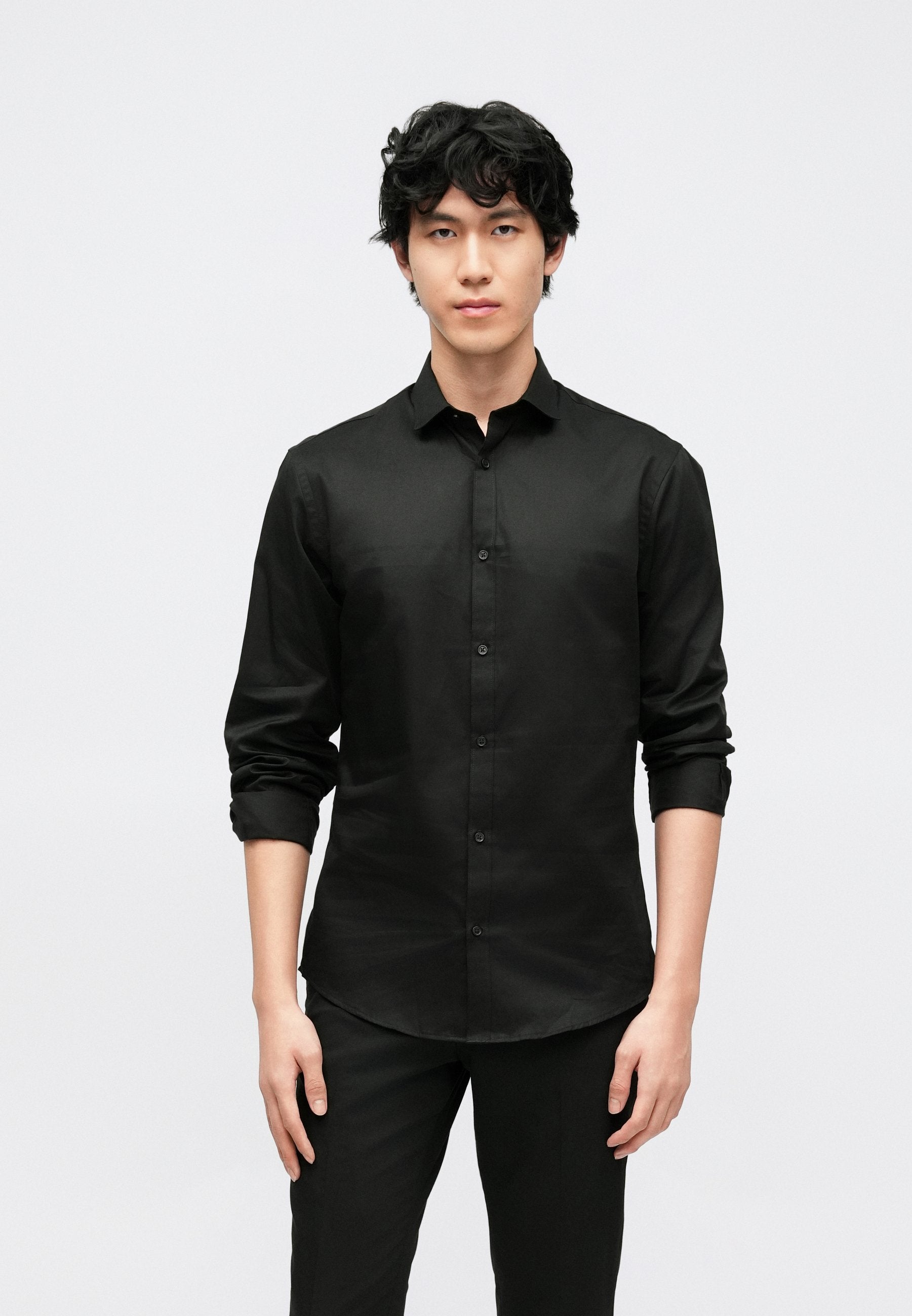 JPRBLACARDIFF SLIM FIT LANGARM - Shirt - Black