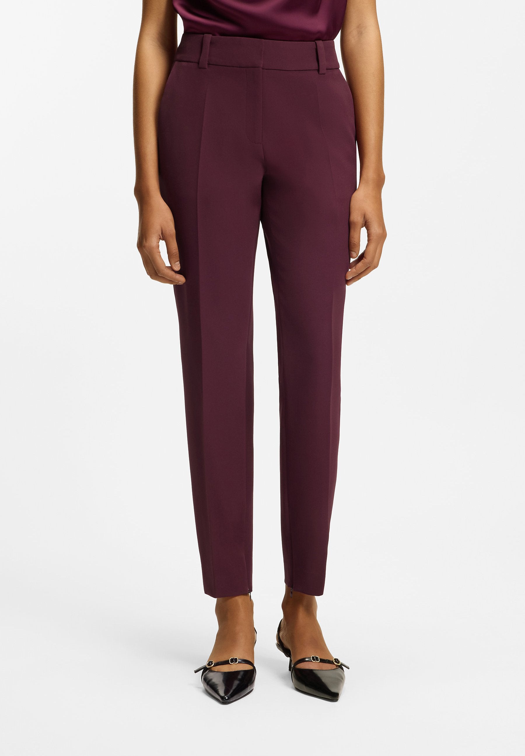 HEDIMA - Trousers - dark purple