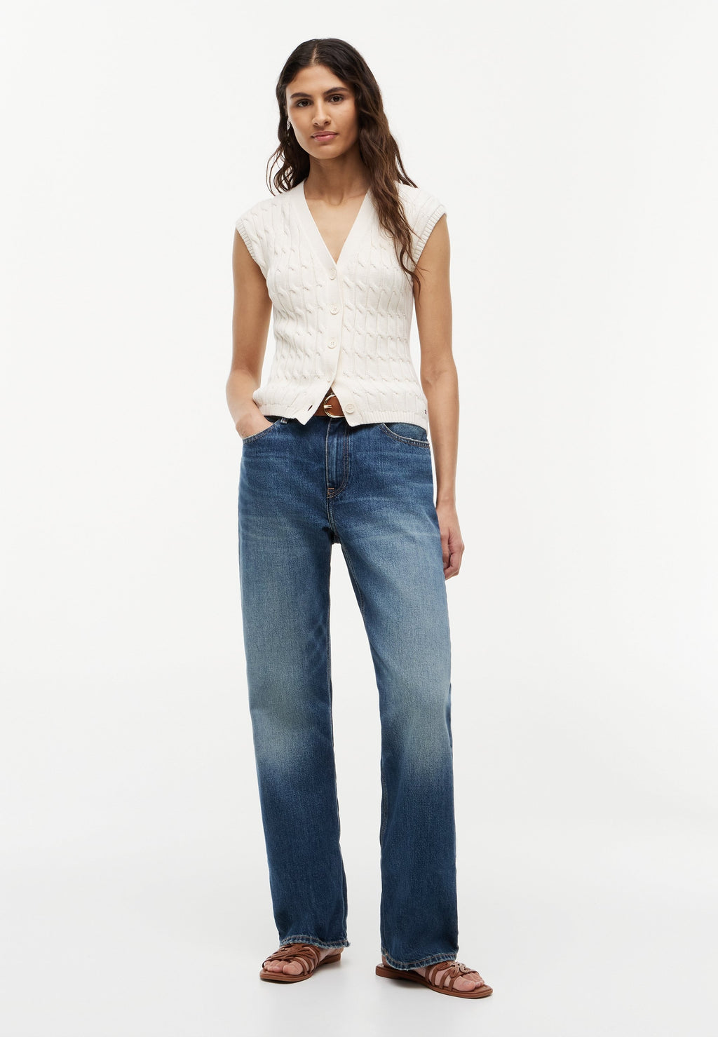 Cardigan - ivory petal