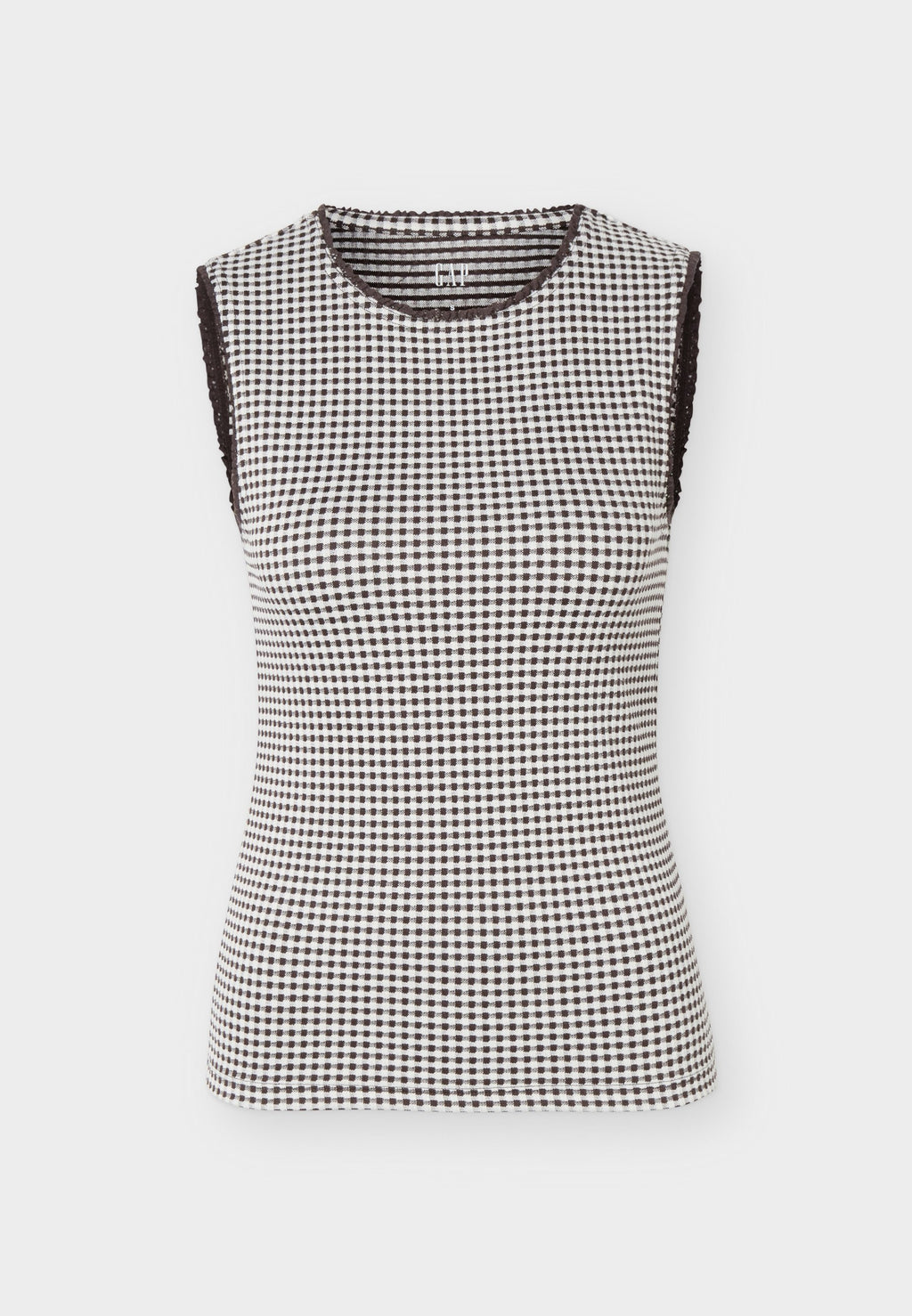 GINGHAM - Top - dark brown