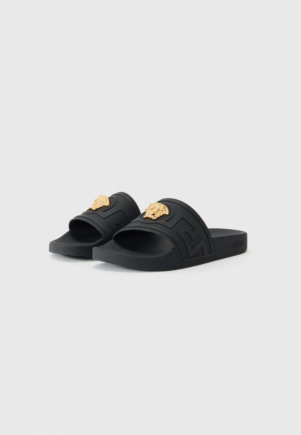 SLIDES - Mules - black/gold-coloured