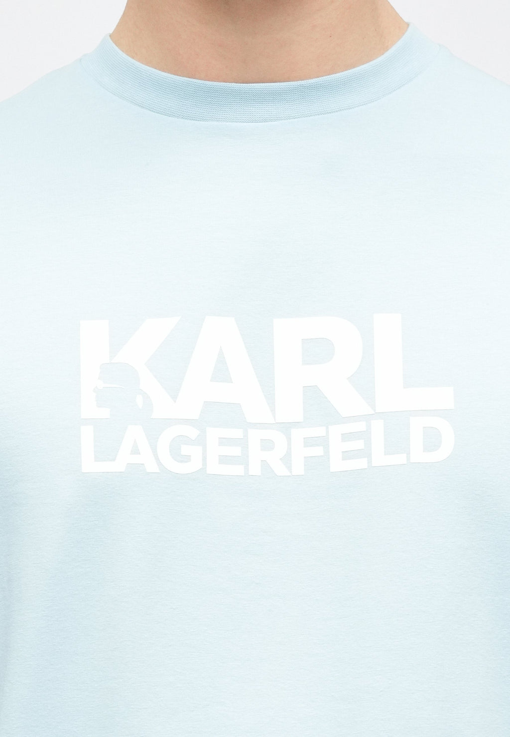 CREW NECK - Print T-shirt - ice blue